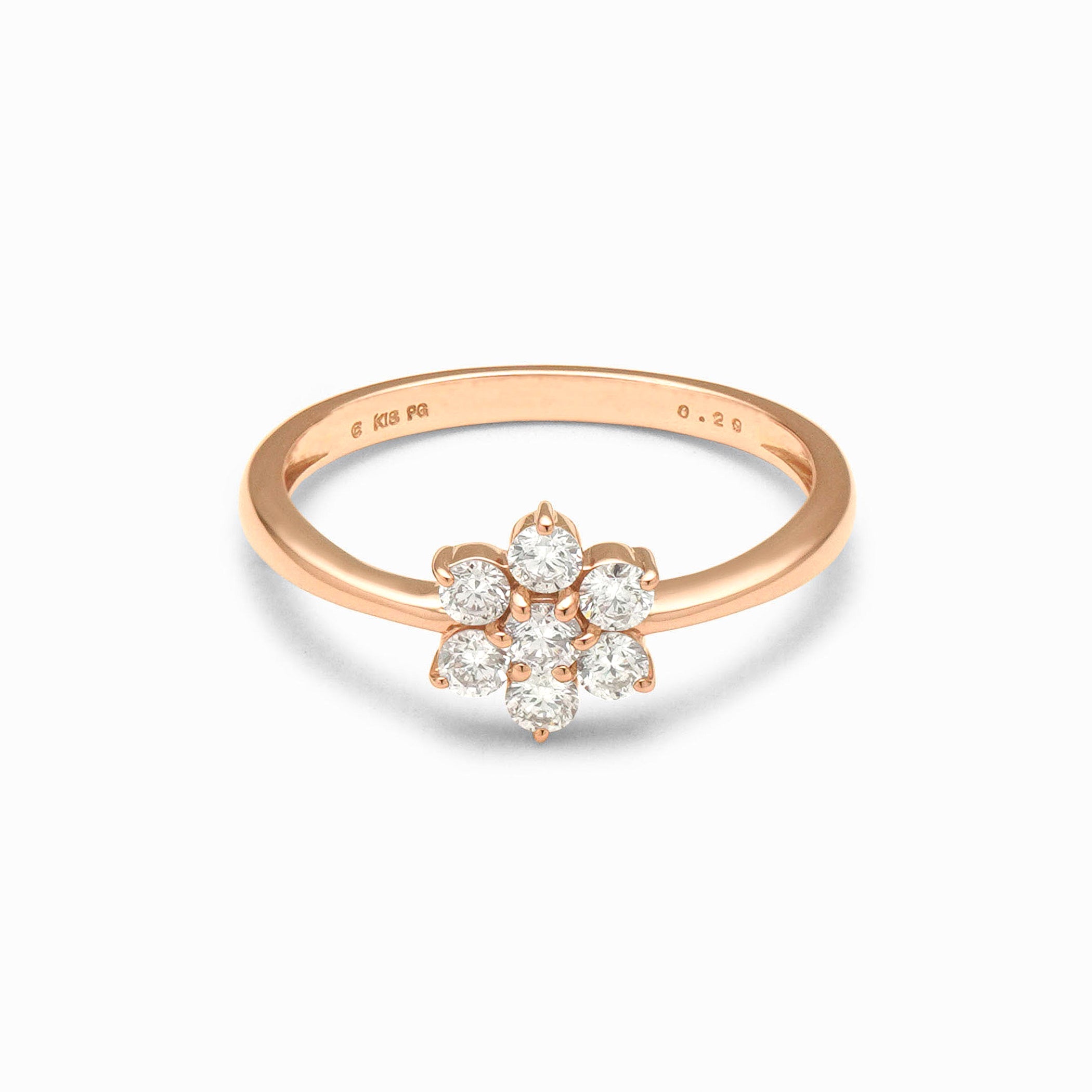 K18 ピンクゴールド ダイヤモンド リング