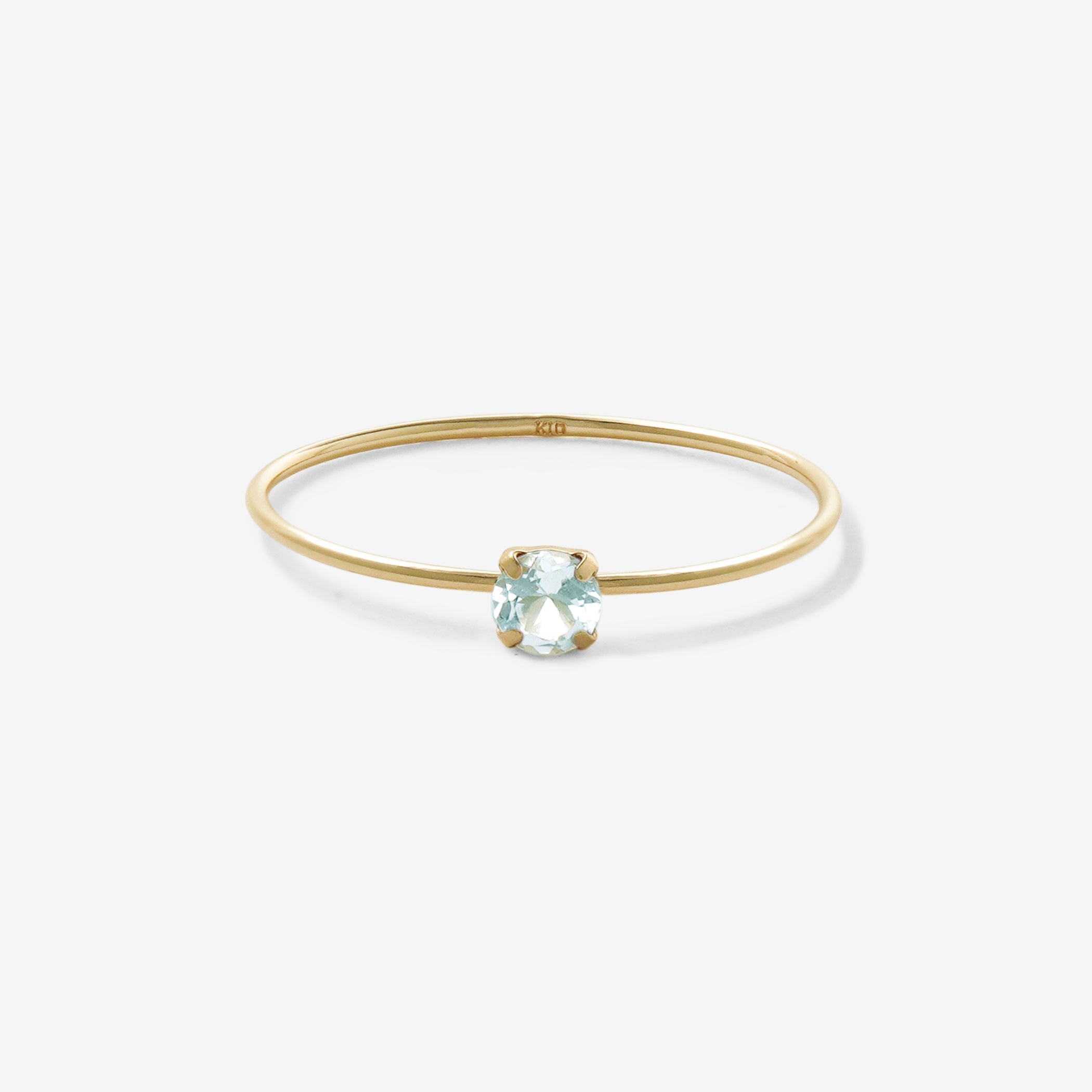 WEB限定】3月誕生石 K10 イエローゴールド アクアマリン リング