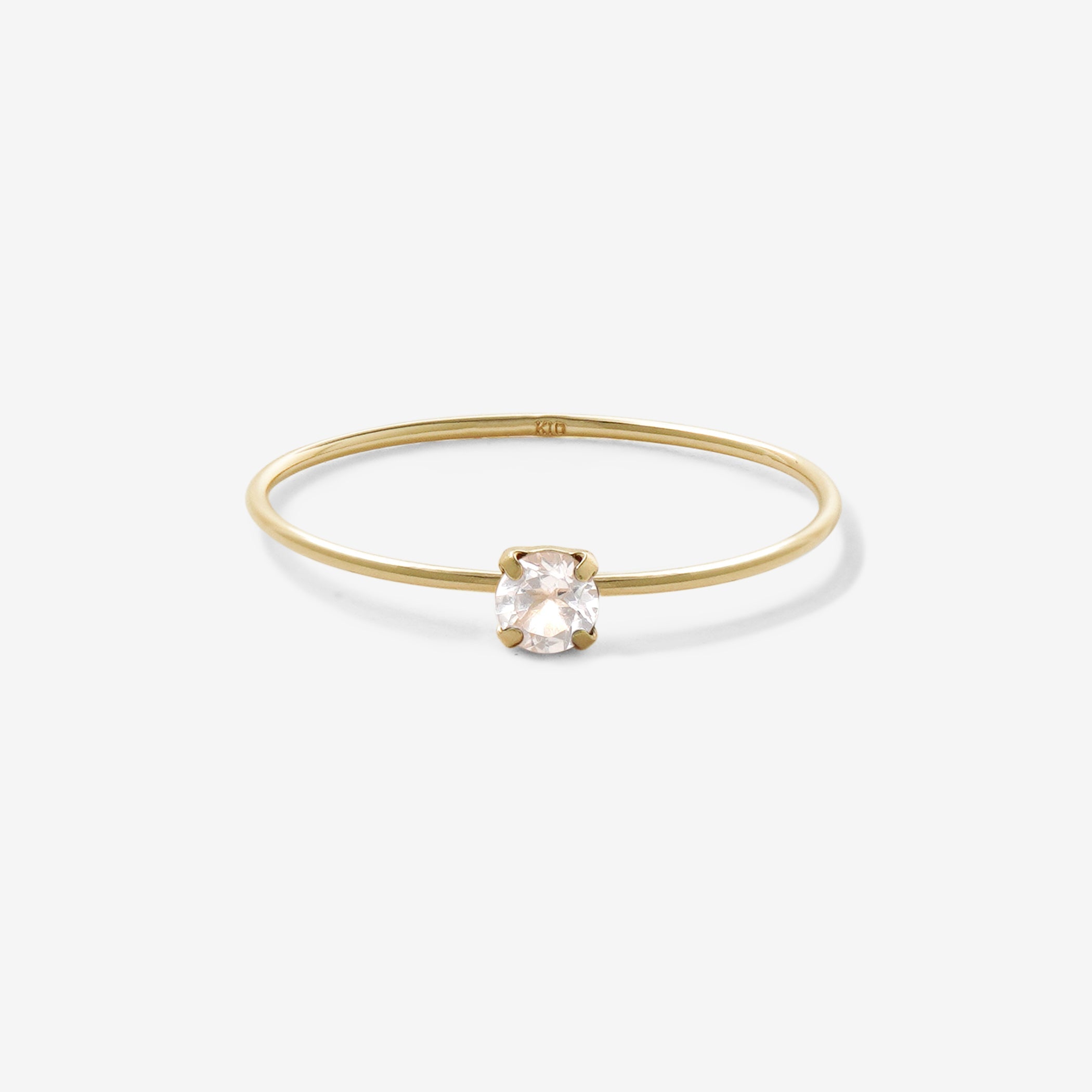 WEB限定】4月誕生石 K10 イエローゴールド クォーツ リング