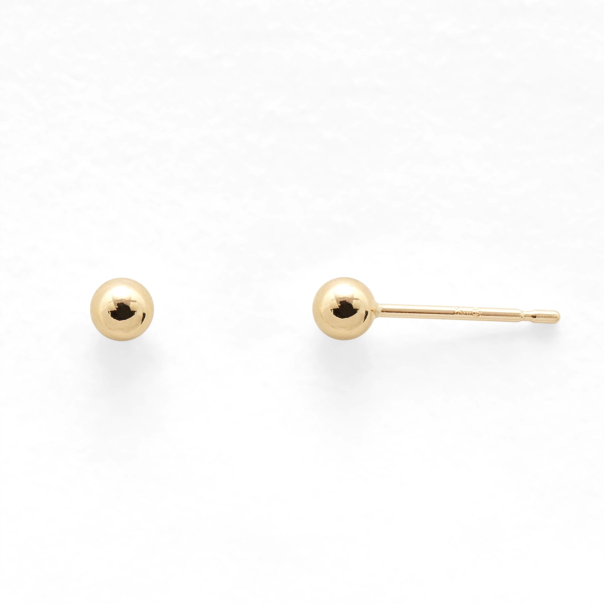 K18 イエローゴールド 丸玉 ピアス(3mm)
