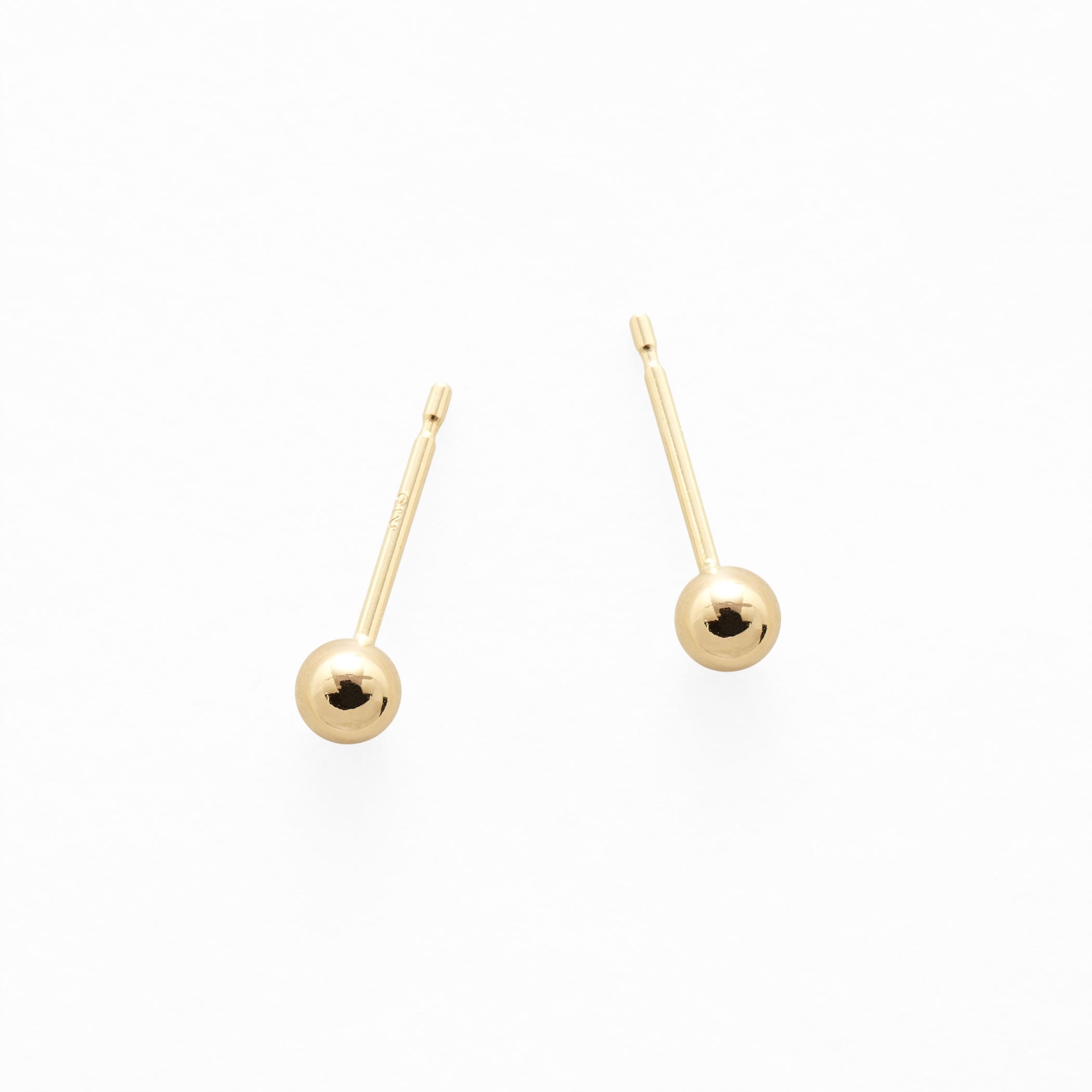 K18 イエローゴールド 丸玉 ピアス(3mm)