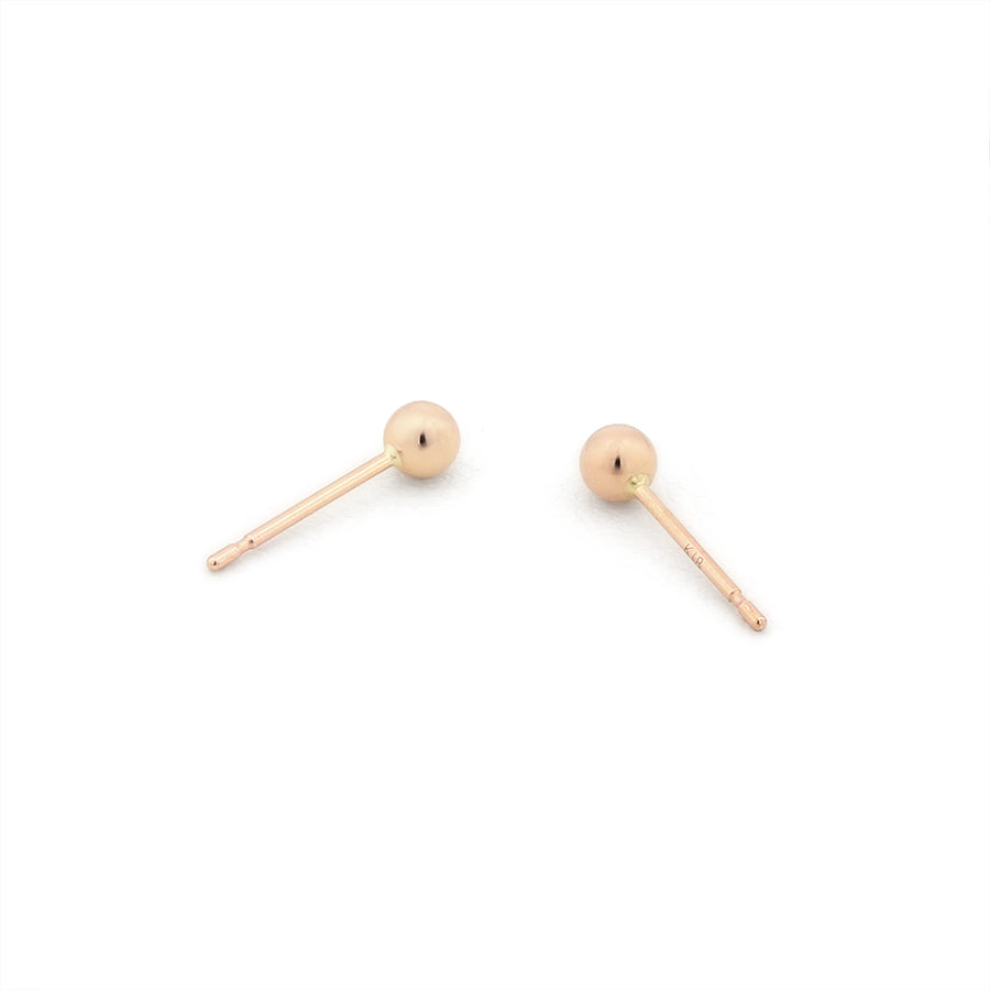 K18 ピンクゴールド 丸玉 ピアス(3mm)