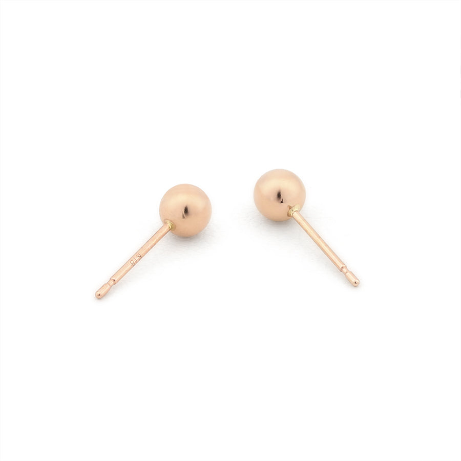 K18 ピンクゴールド 丸玉 ピアス(4mm)