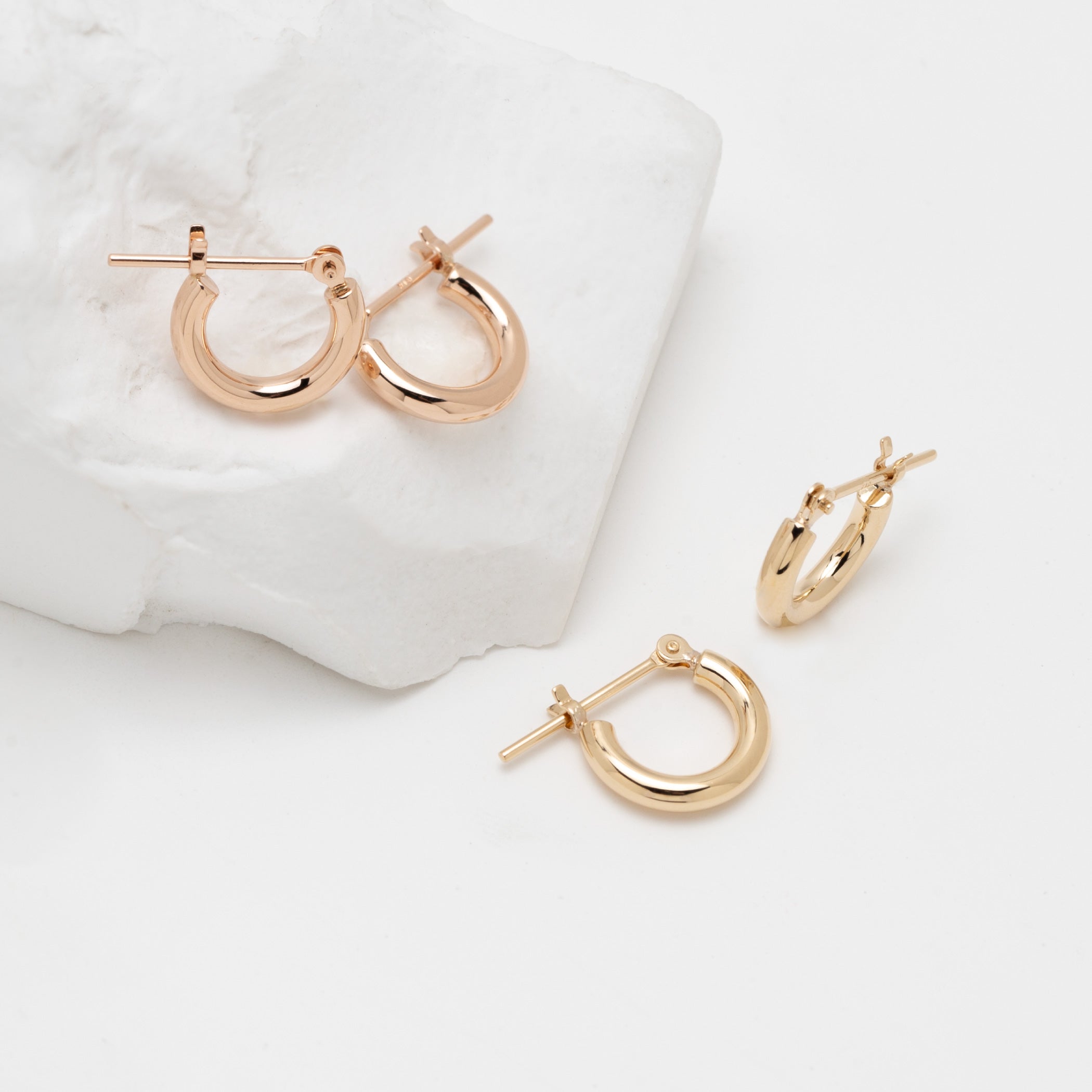 K18 ピンクゴールド フープ ピアス(10mm)