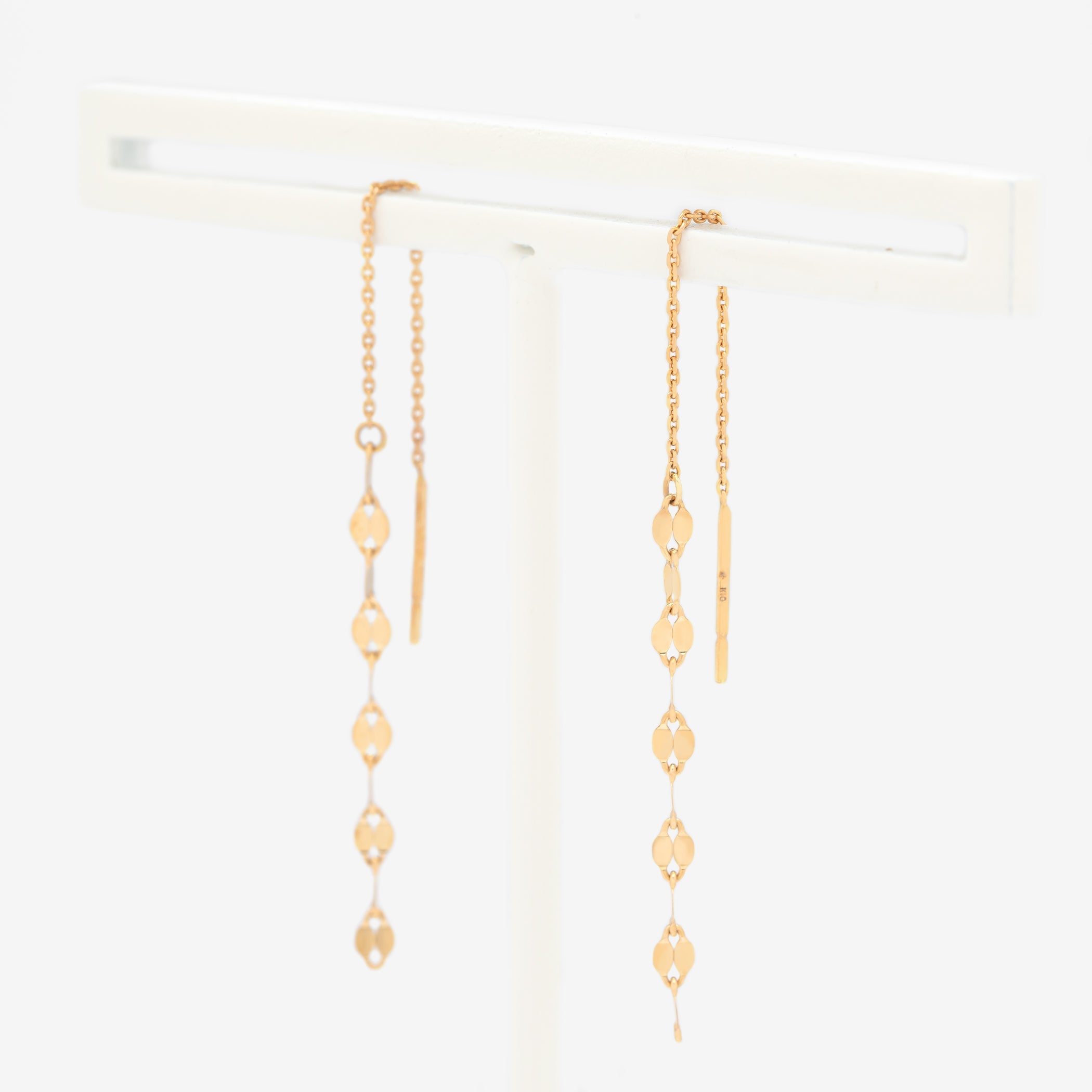 K10 イエローゴールド アメリカン ピアス