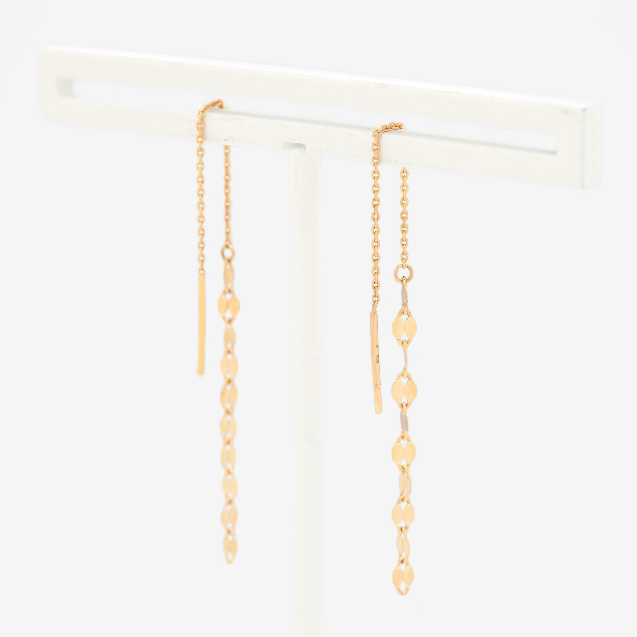 K10 イエローゴールド アメリカン ピアス