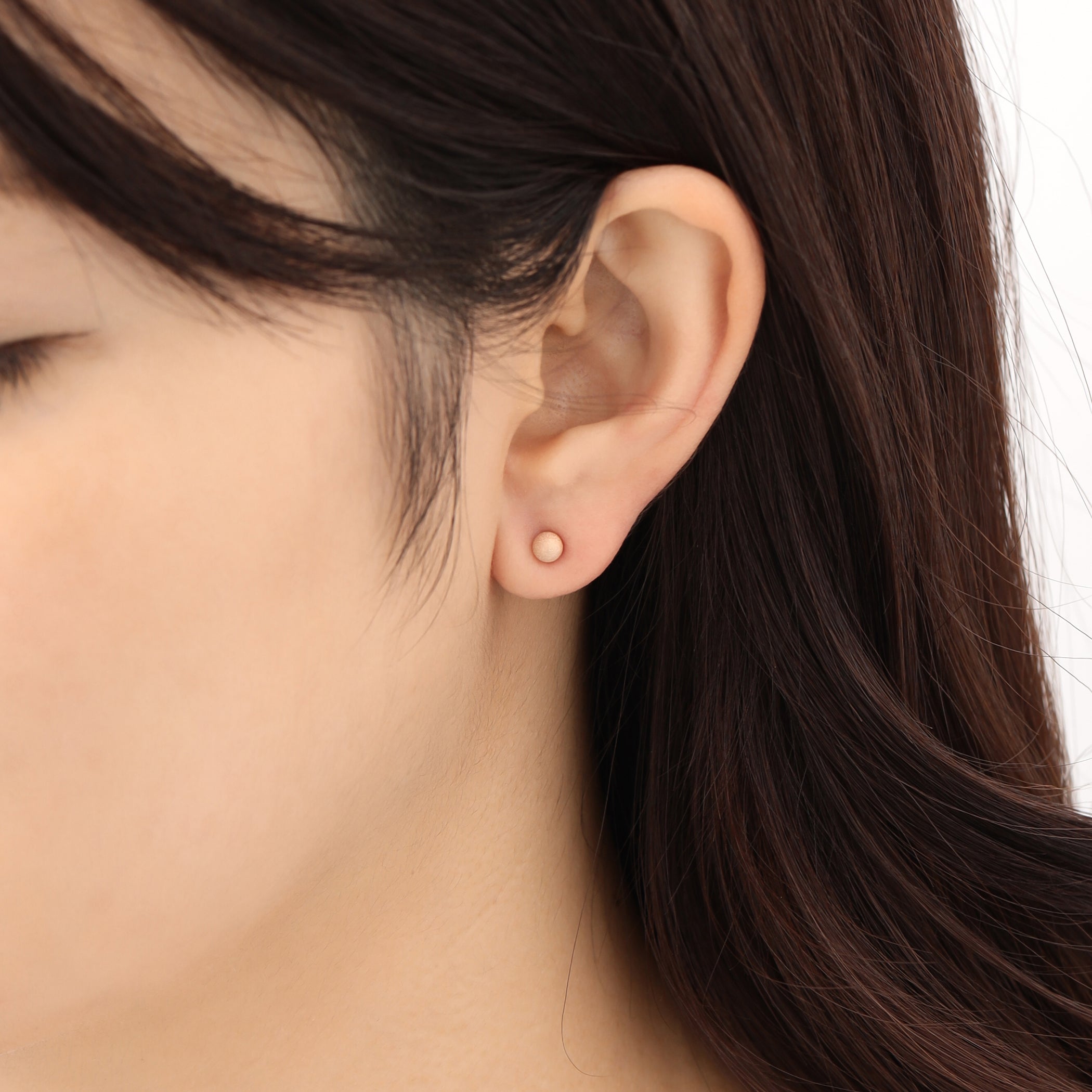 K18 ピンクゴールド 丸玉 ピアス(4mm)