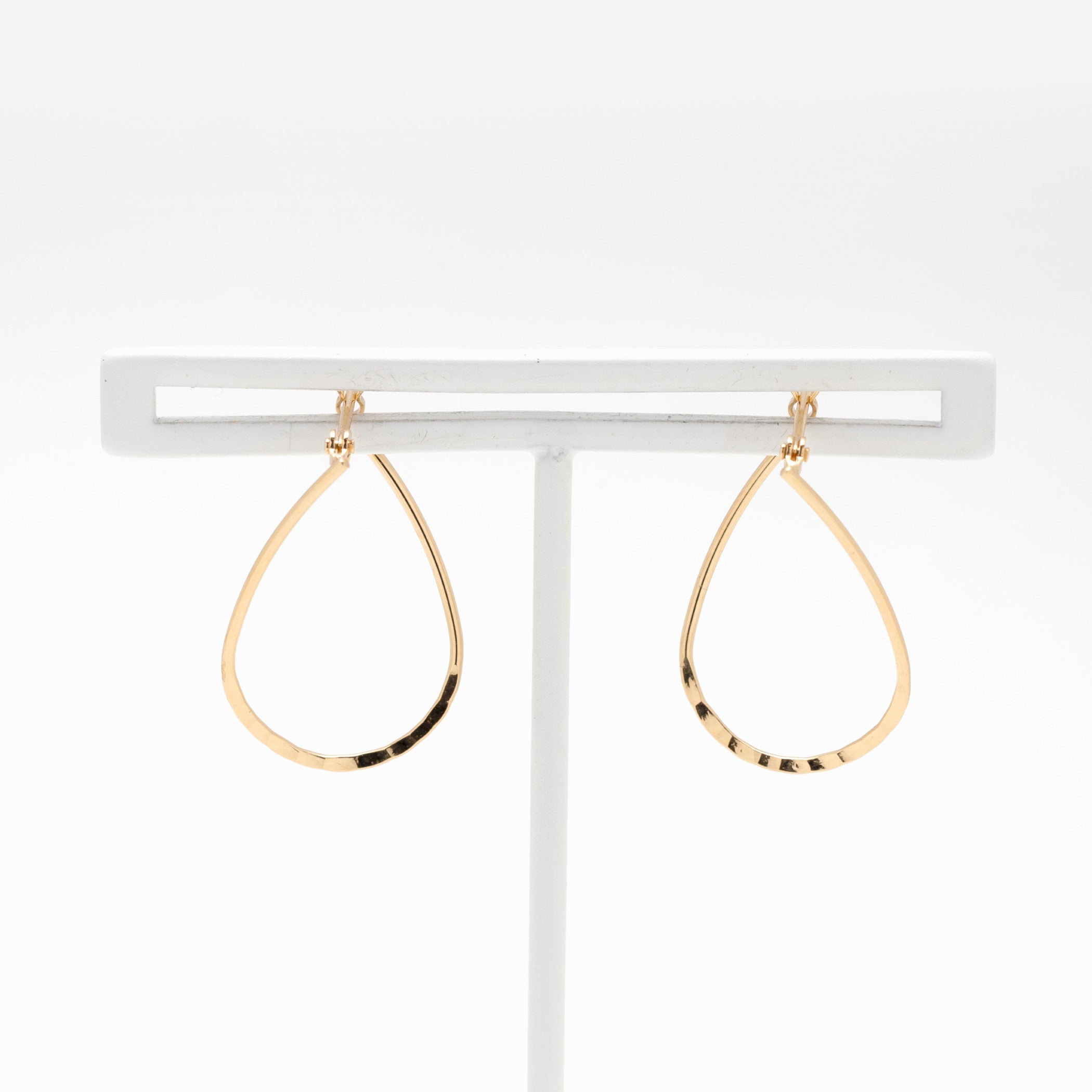 K18 イエローゴールド しずく フープ ピアス