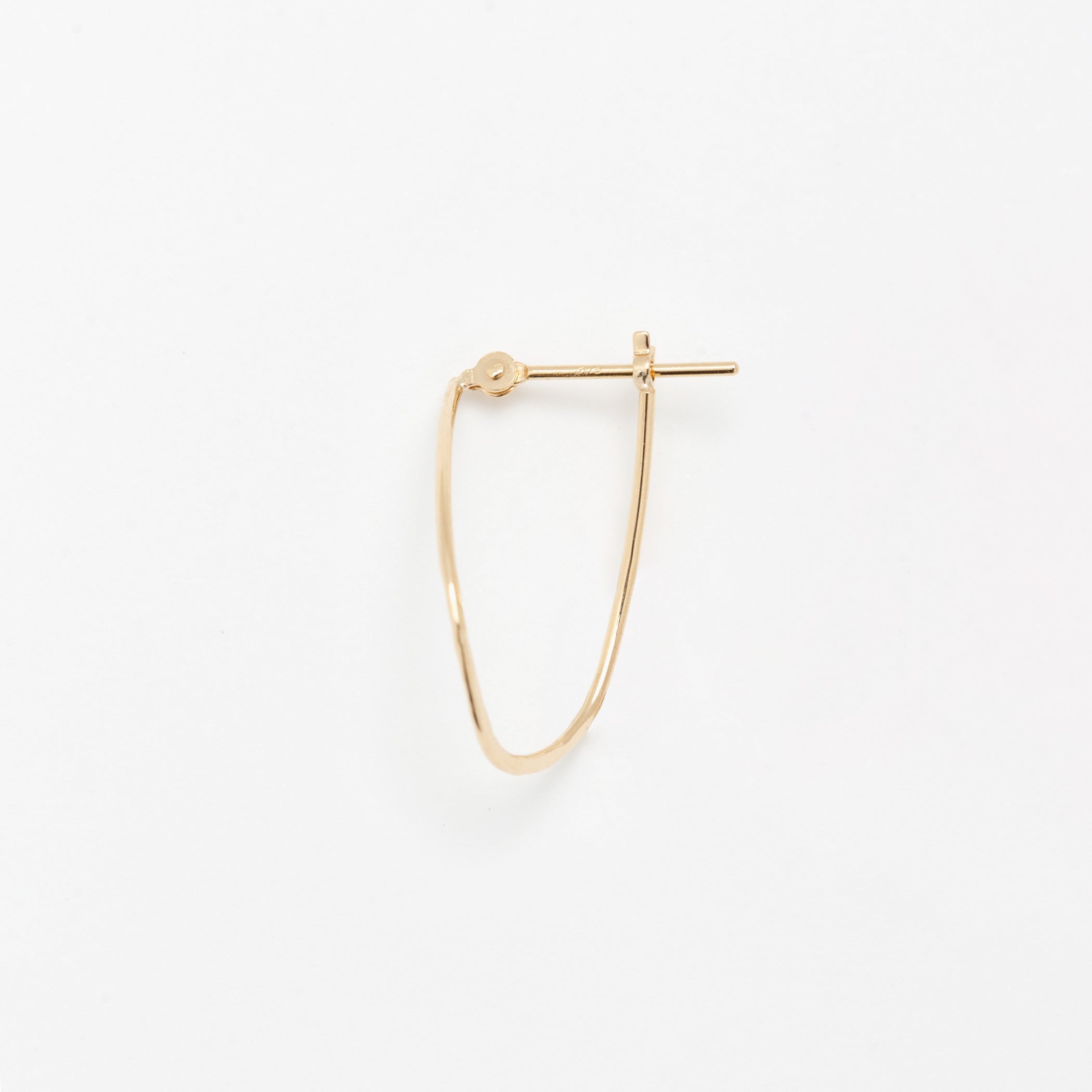 K18 イエローゴールド しずく フープ ピアス