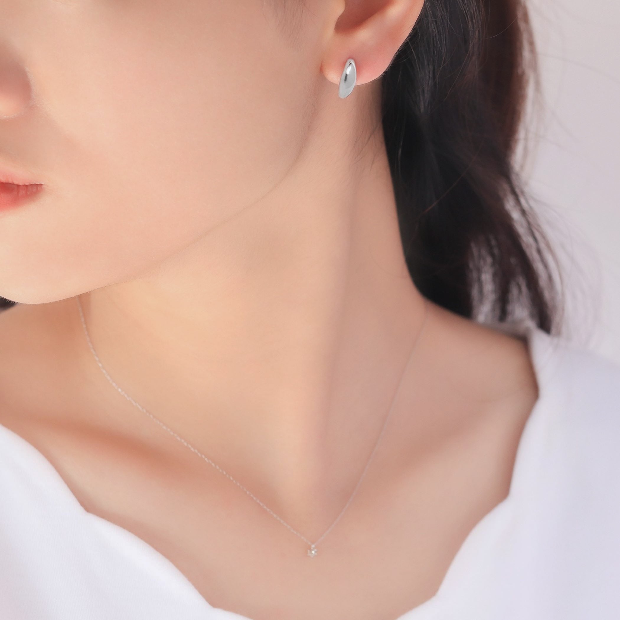 K10 ホワイトゴールド ピアス