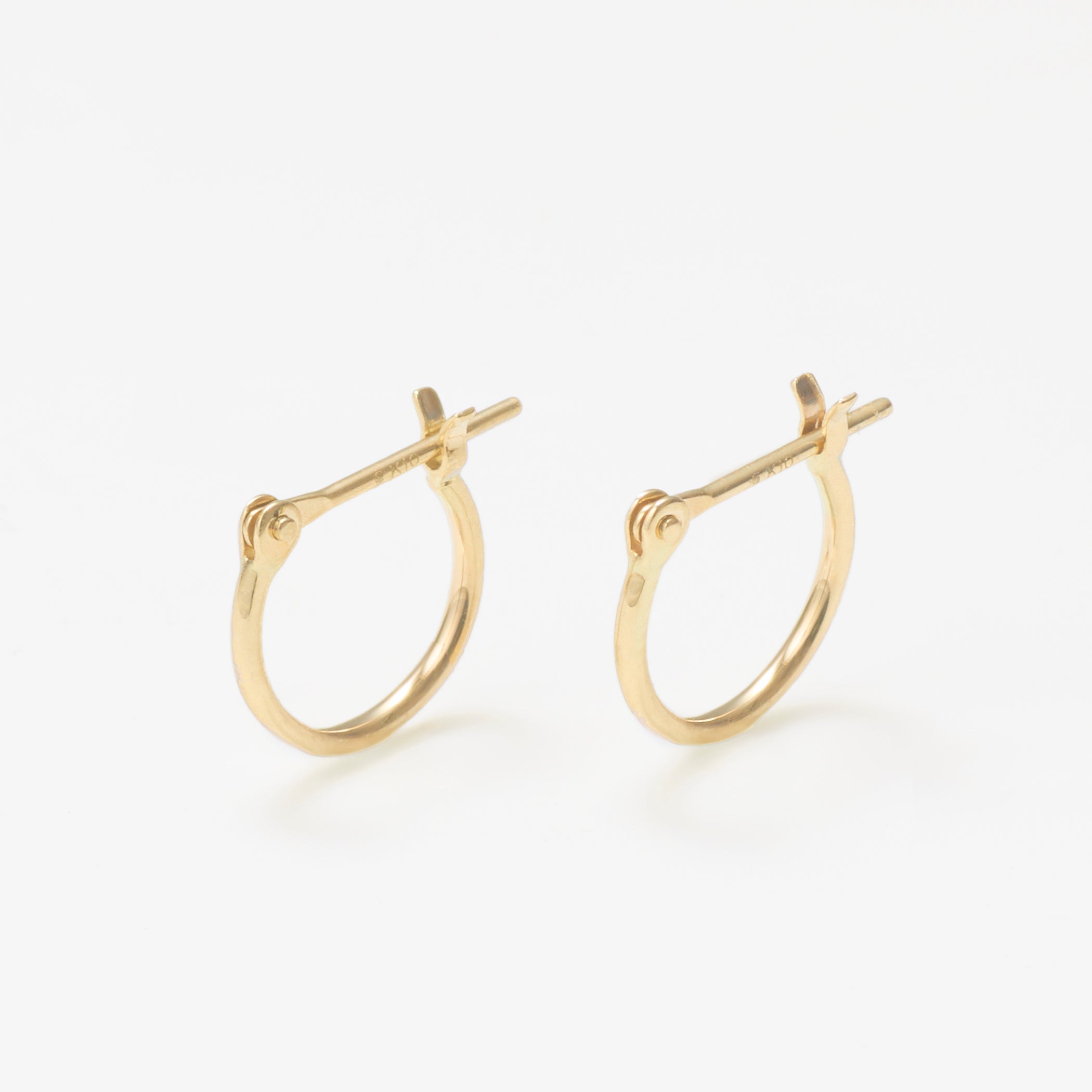 K10 イエローゴールド フープ ピアス(10mm)