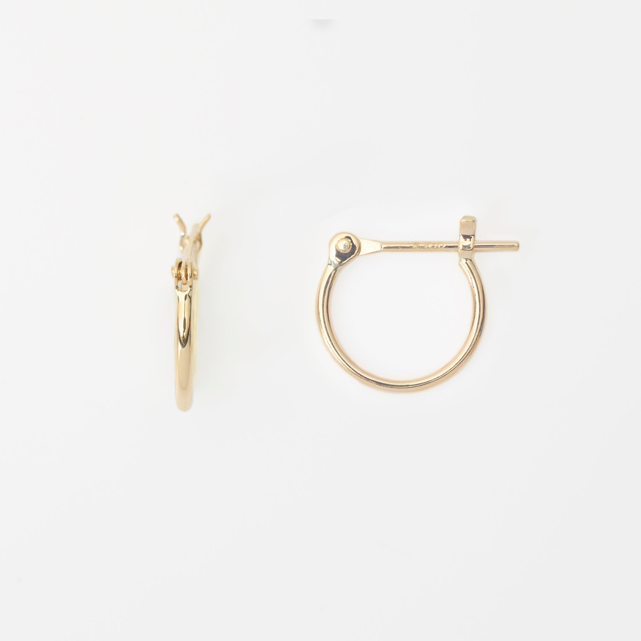 K10 イエローゴールド フープ ピアス(10mm)