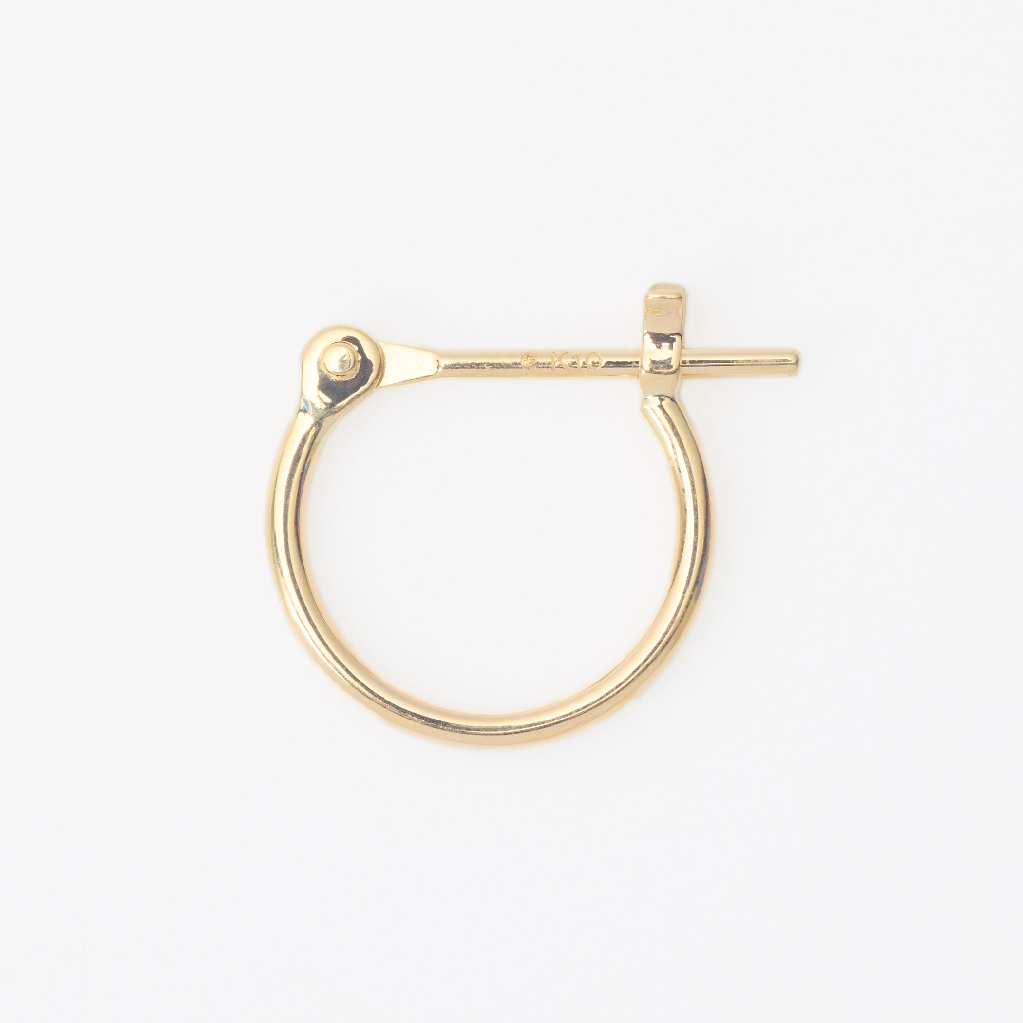 K10 イエローゴールド フープ ピアス(10mm)