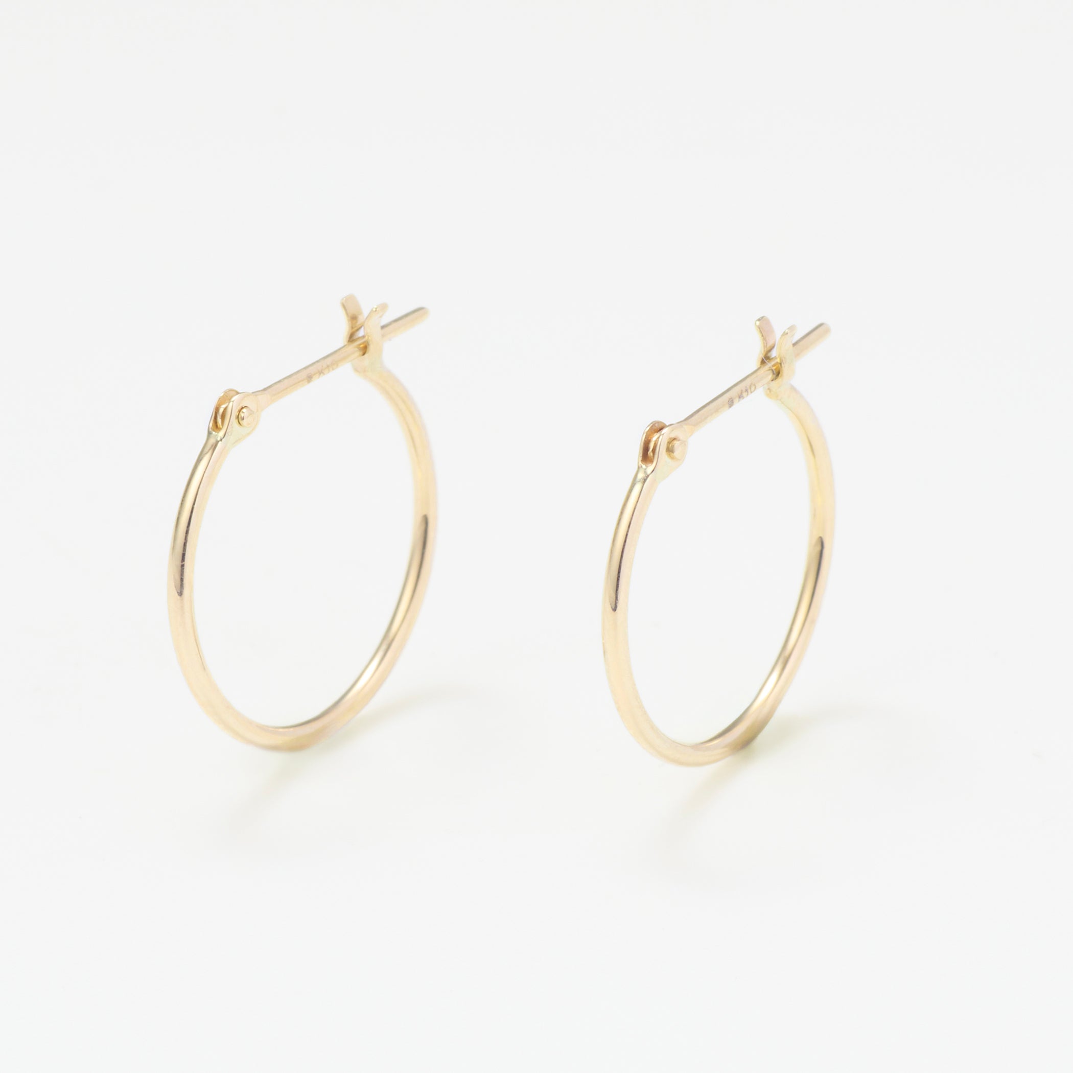 K10 イエローゴールド フープ ピアス(15mm)