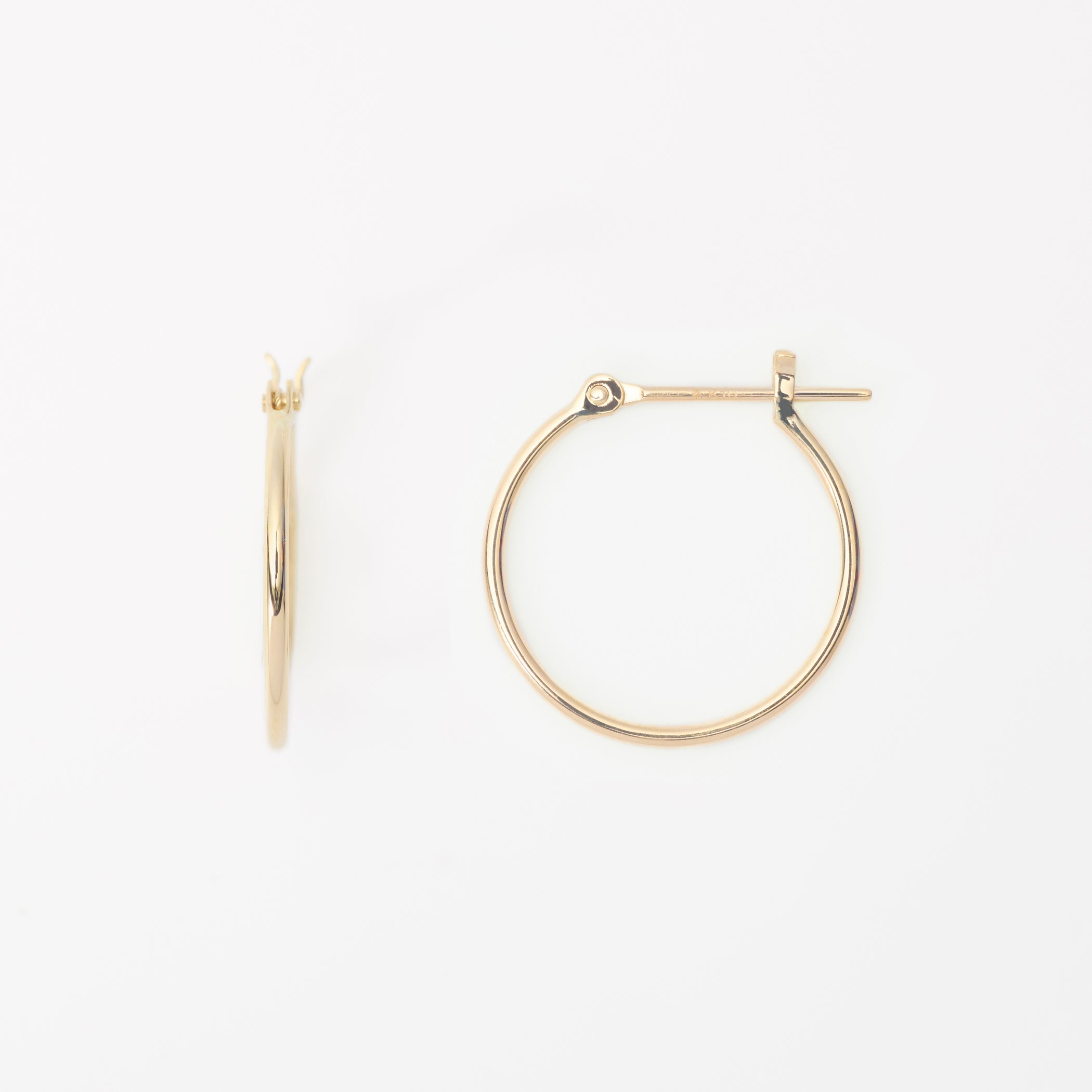 K10 イエローゴールド フープ ピアス(15mm)