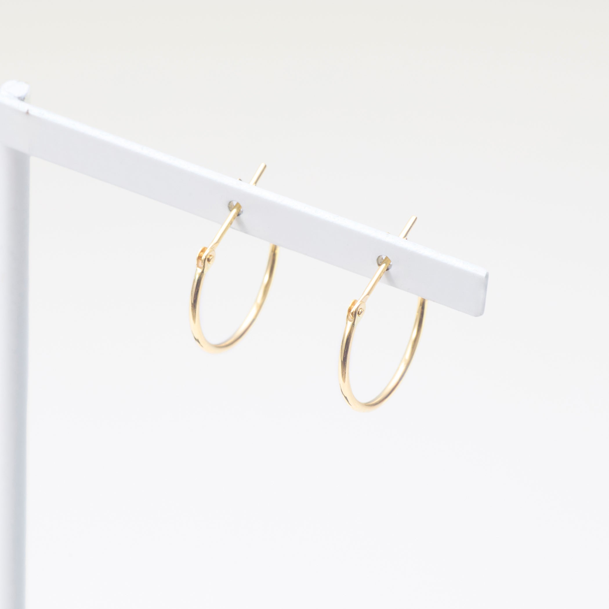 K10 イエローゴールド フープ ピアス(15mm)