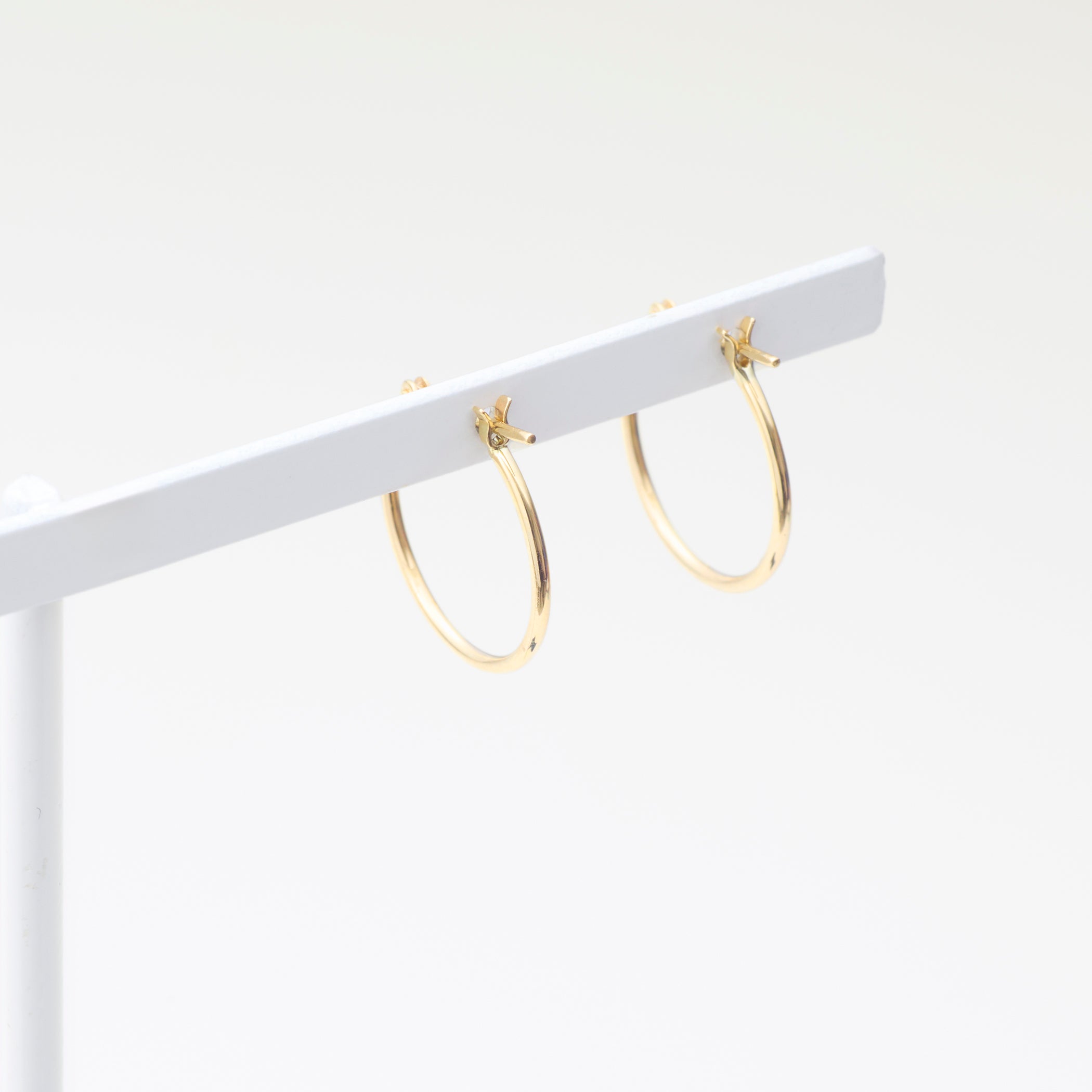 K10 イエローゴールド フープ ピアス(15mm)