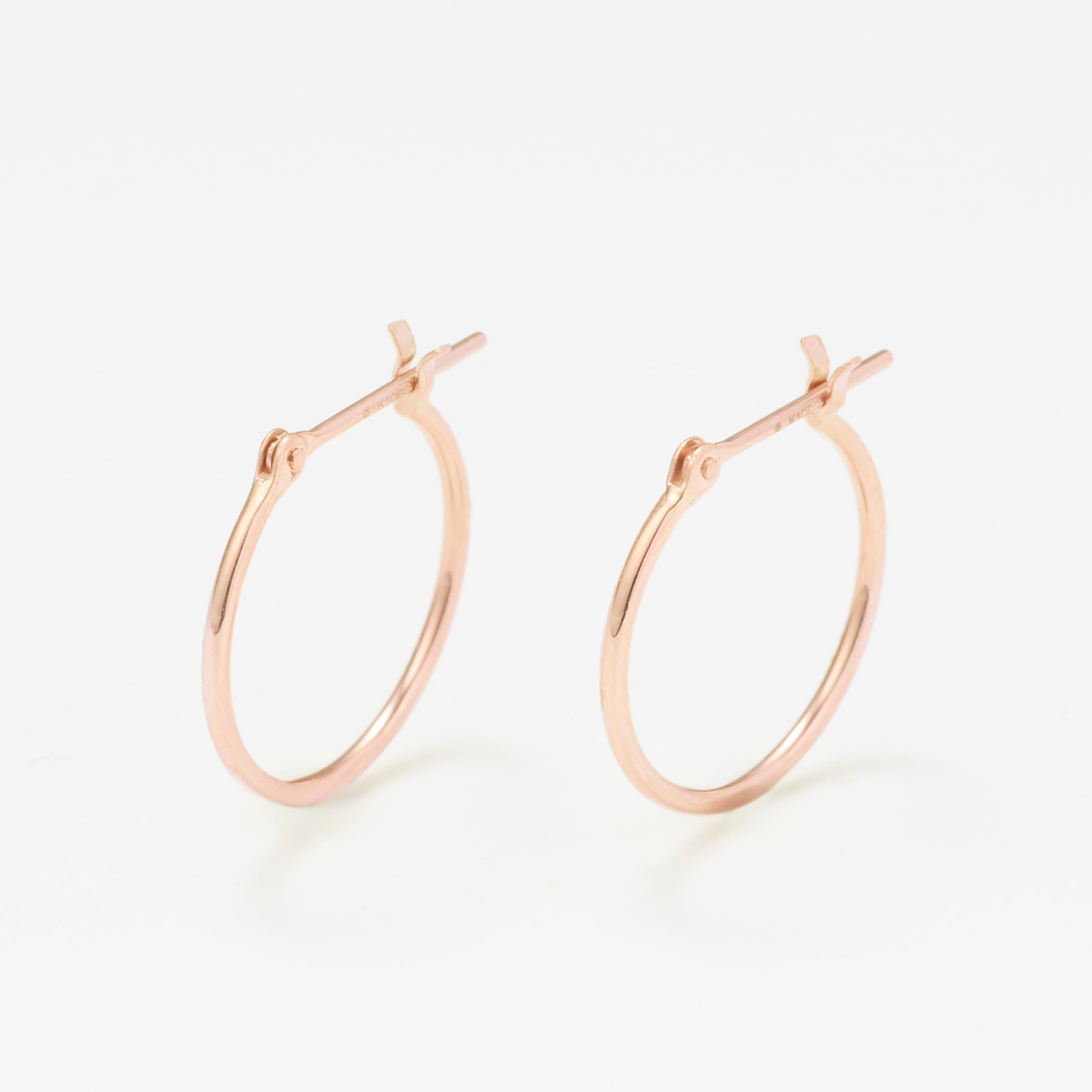 K10 ピンクゴールド フープ ピアス(15mm)