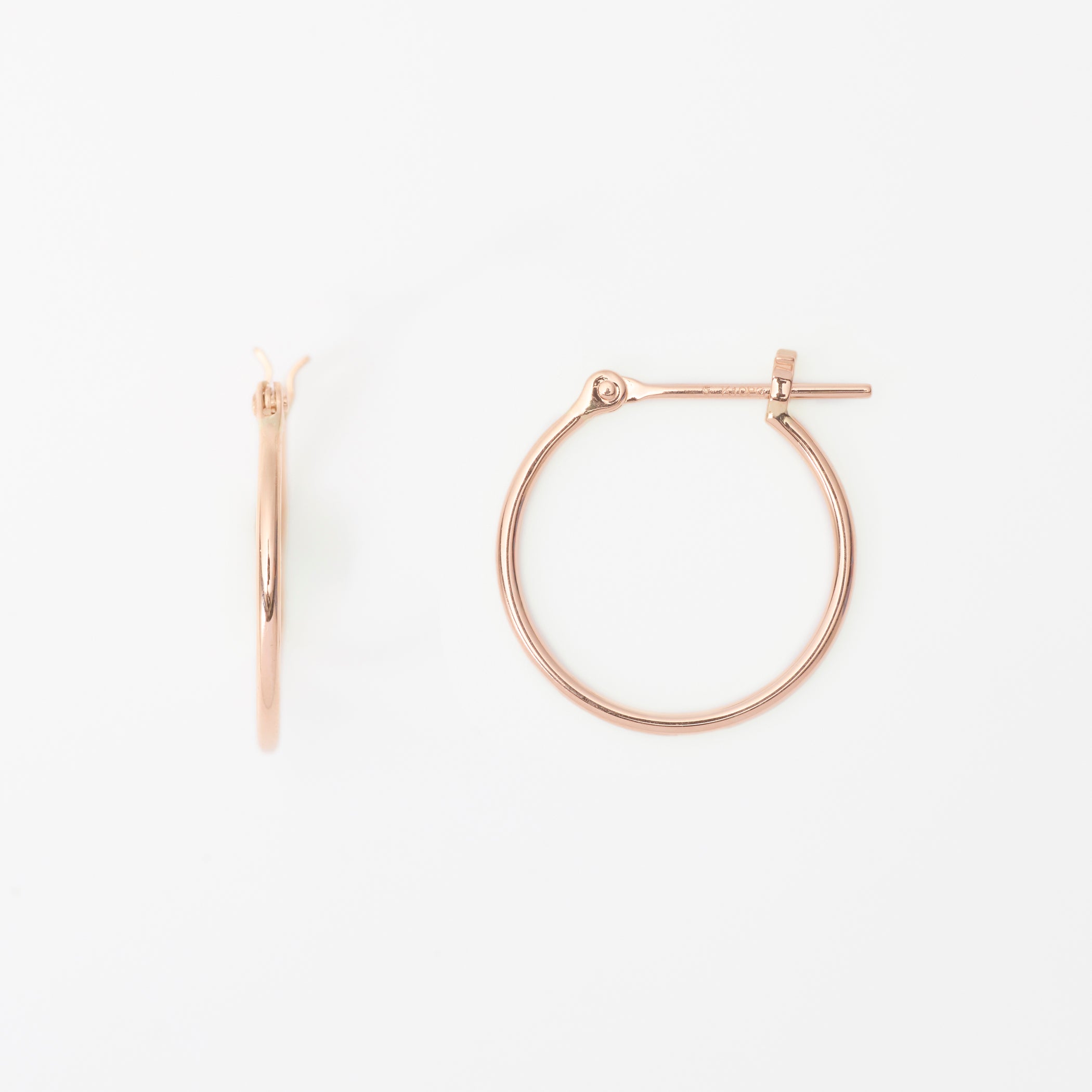 K10 ピンクゴールド フープ ピアス(15mm)