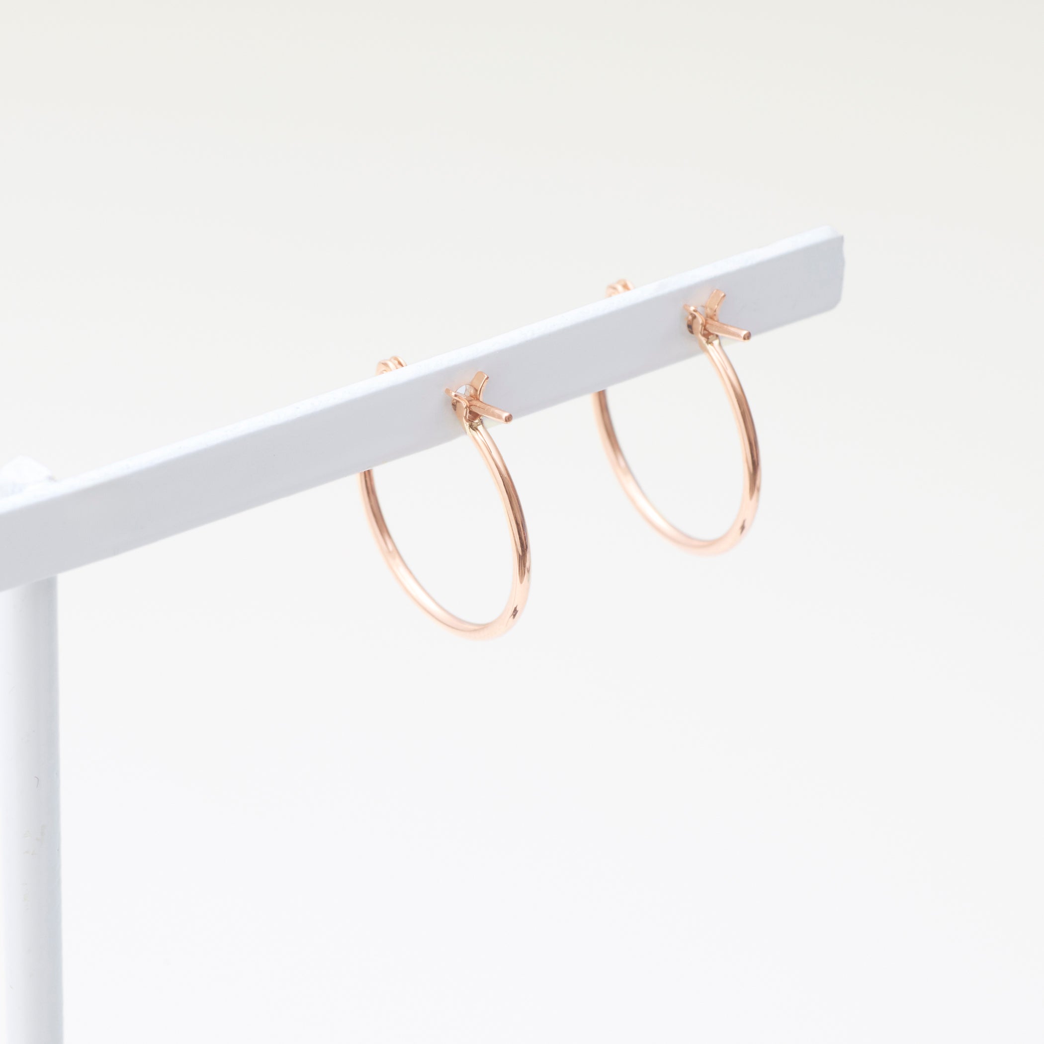 K10 ピンクゴールド フープ ピアス(15mm)