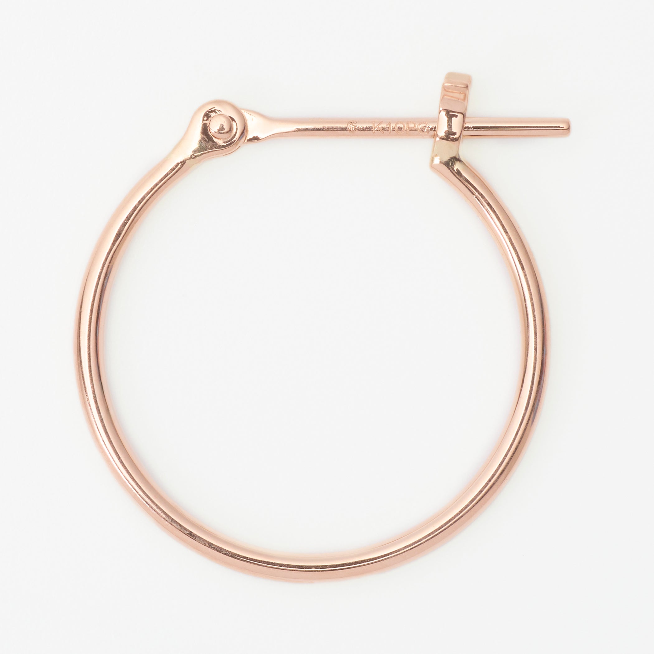 K10 ピンクゴールド フープ ピアス(15mm)