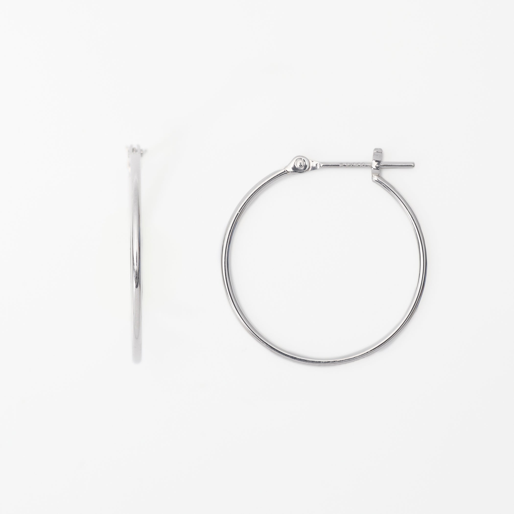 プラチナ フープ ピアス(20mm)