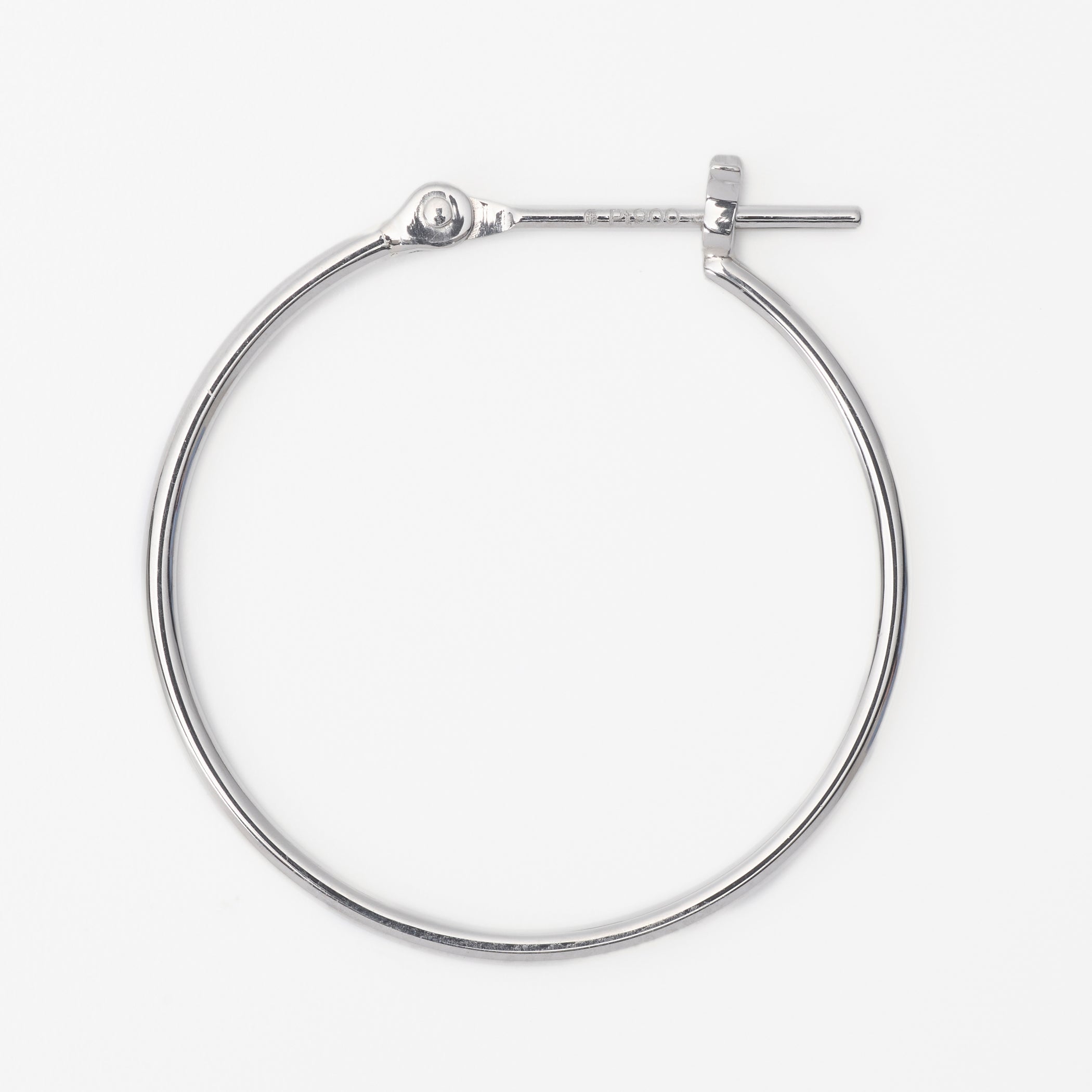 プラチナ フープ ピアス(20mm)