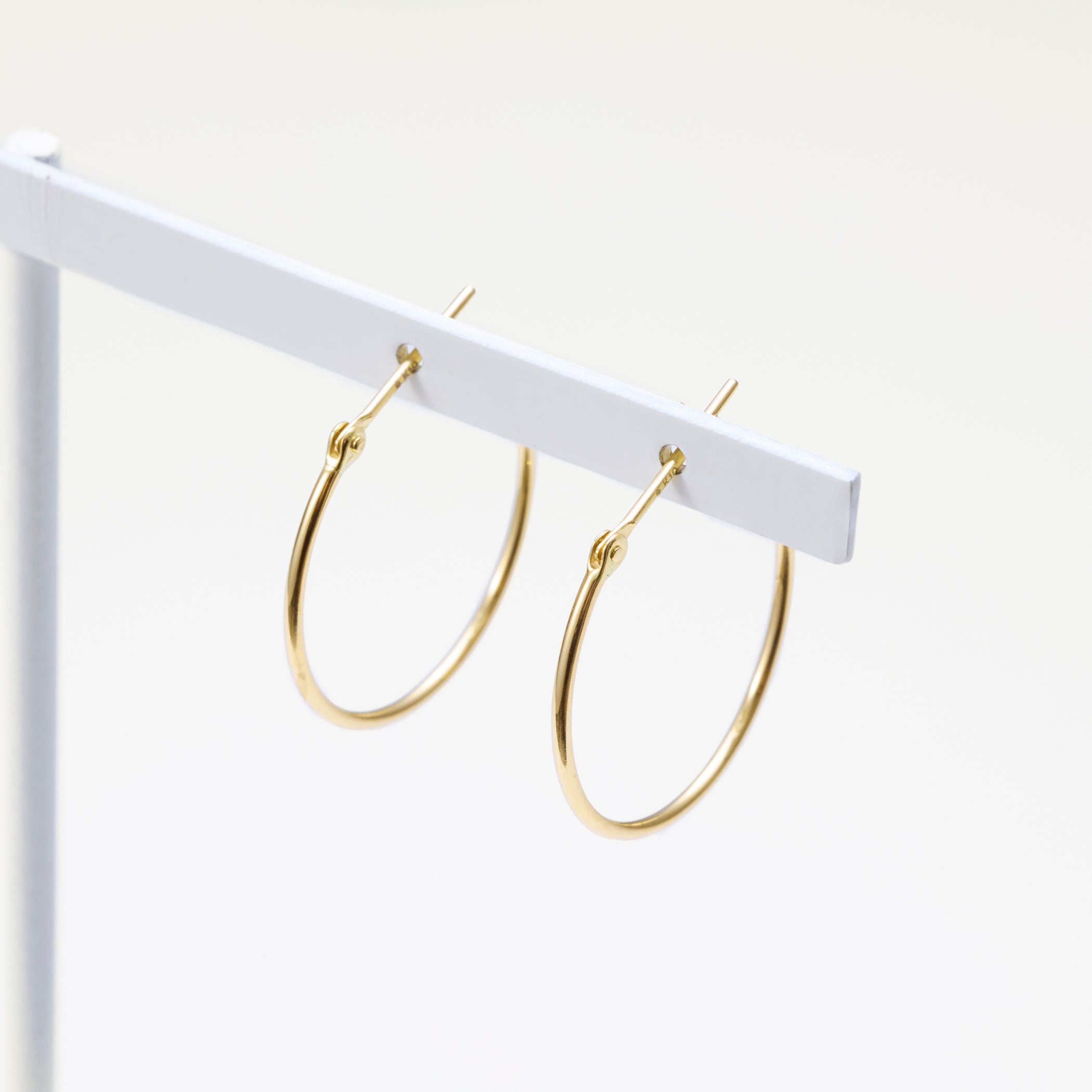 K10 イエローゴールド フープ ピアス(20mm)