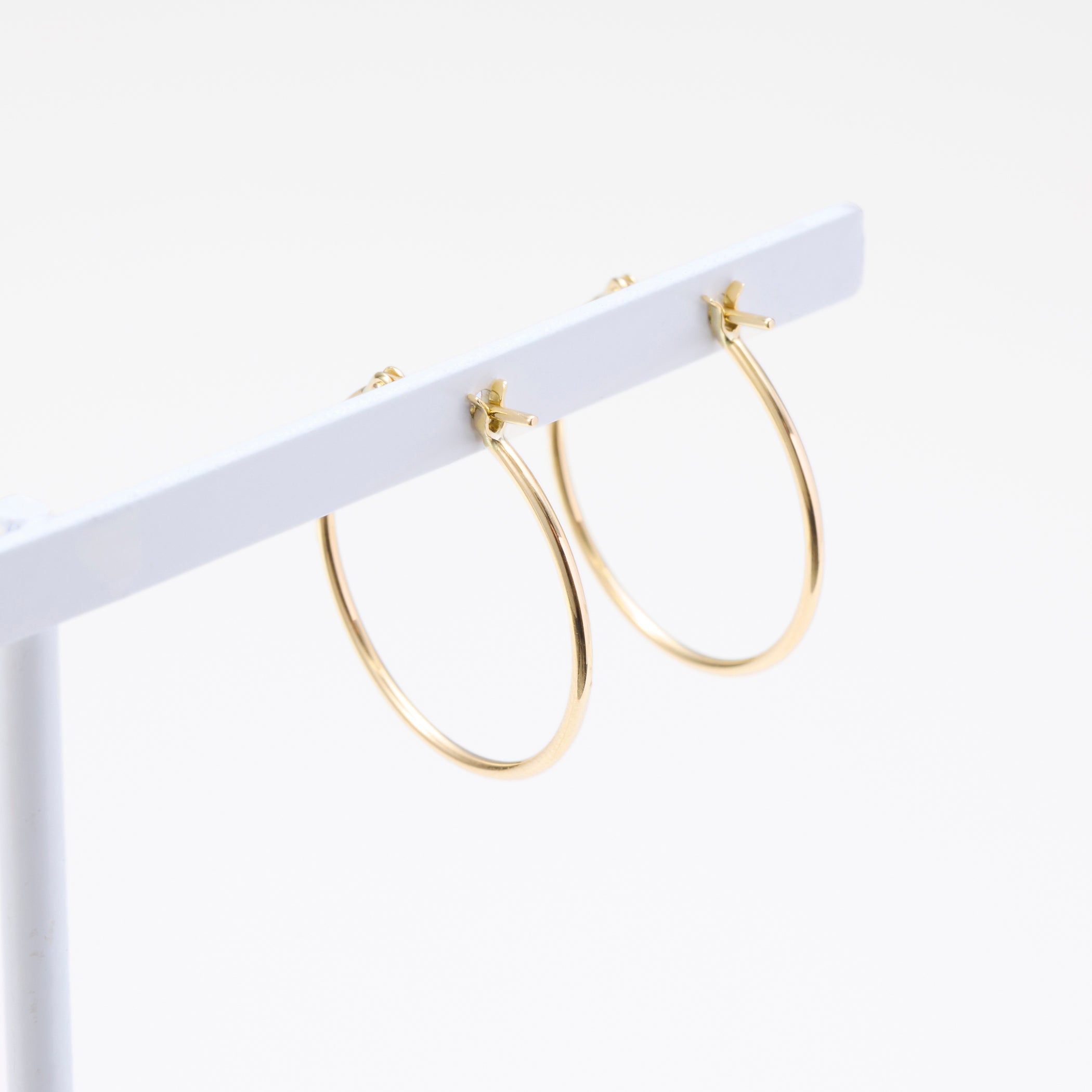 K10 イエローゴールド フープ ピアス(20mm)