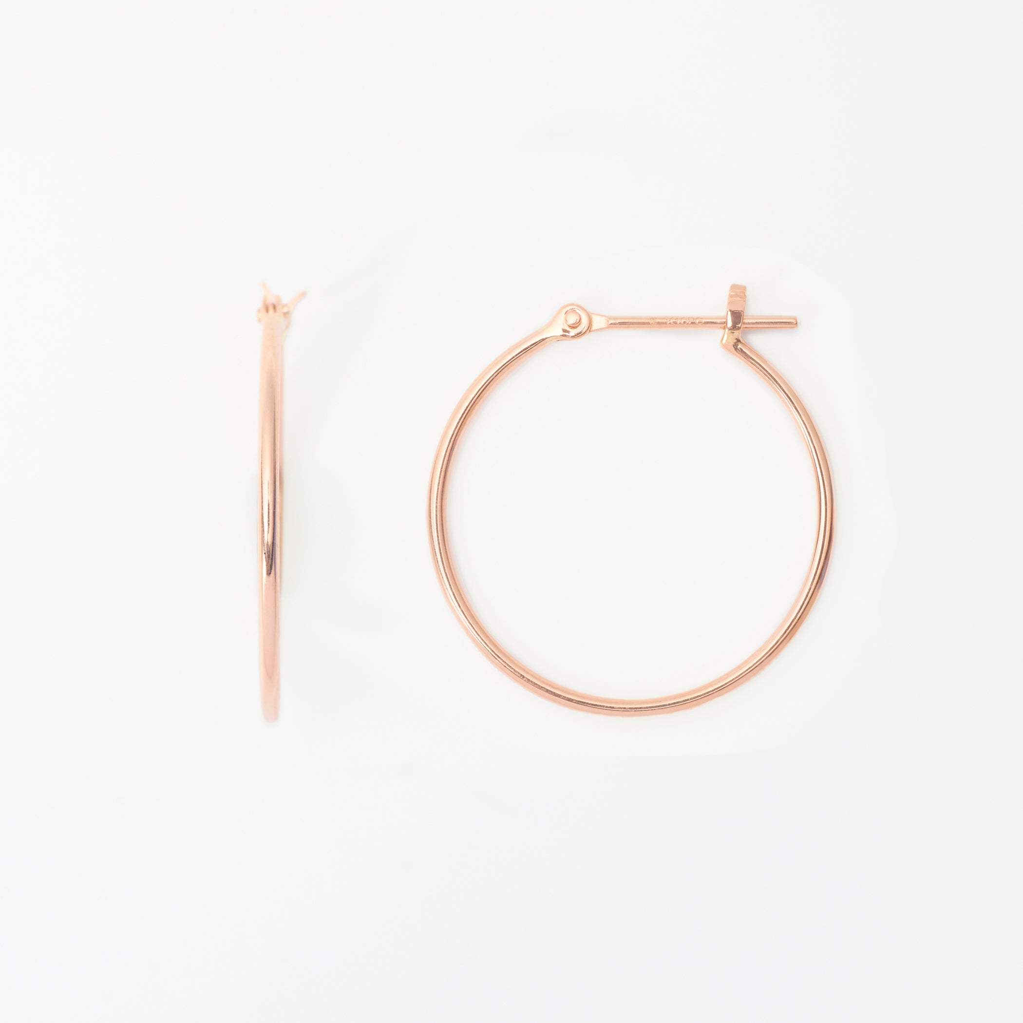 K10 ピンクゴールド フープ ピアス(20mm)