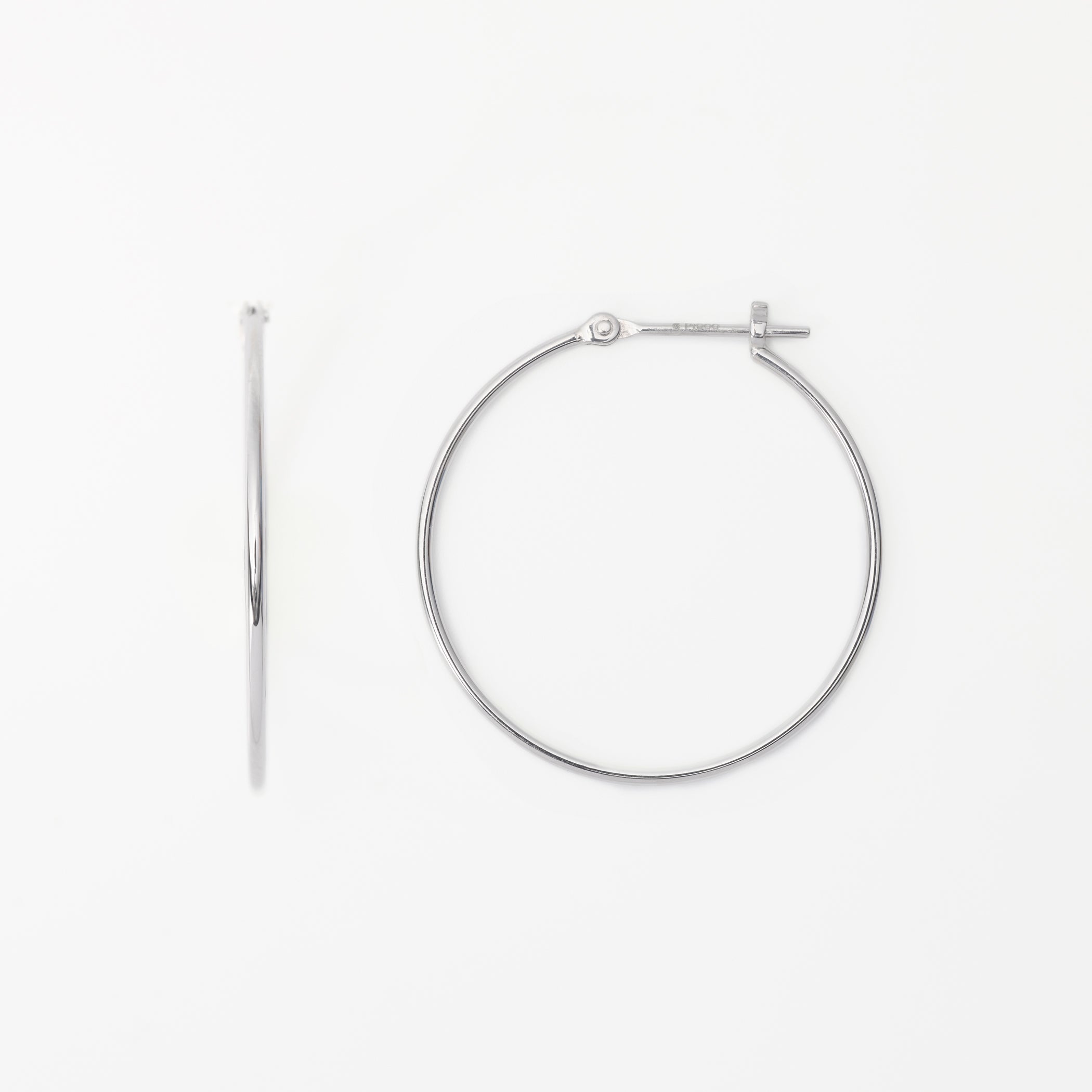 プラチナ フープ ピアス(25mm)