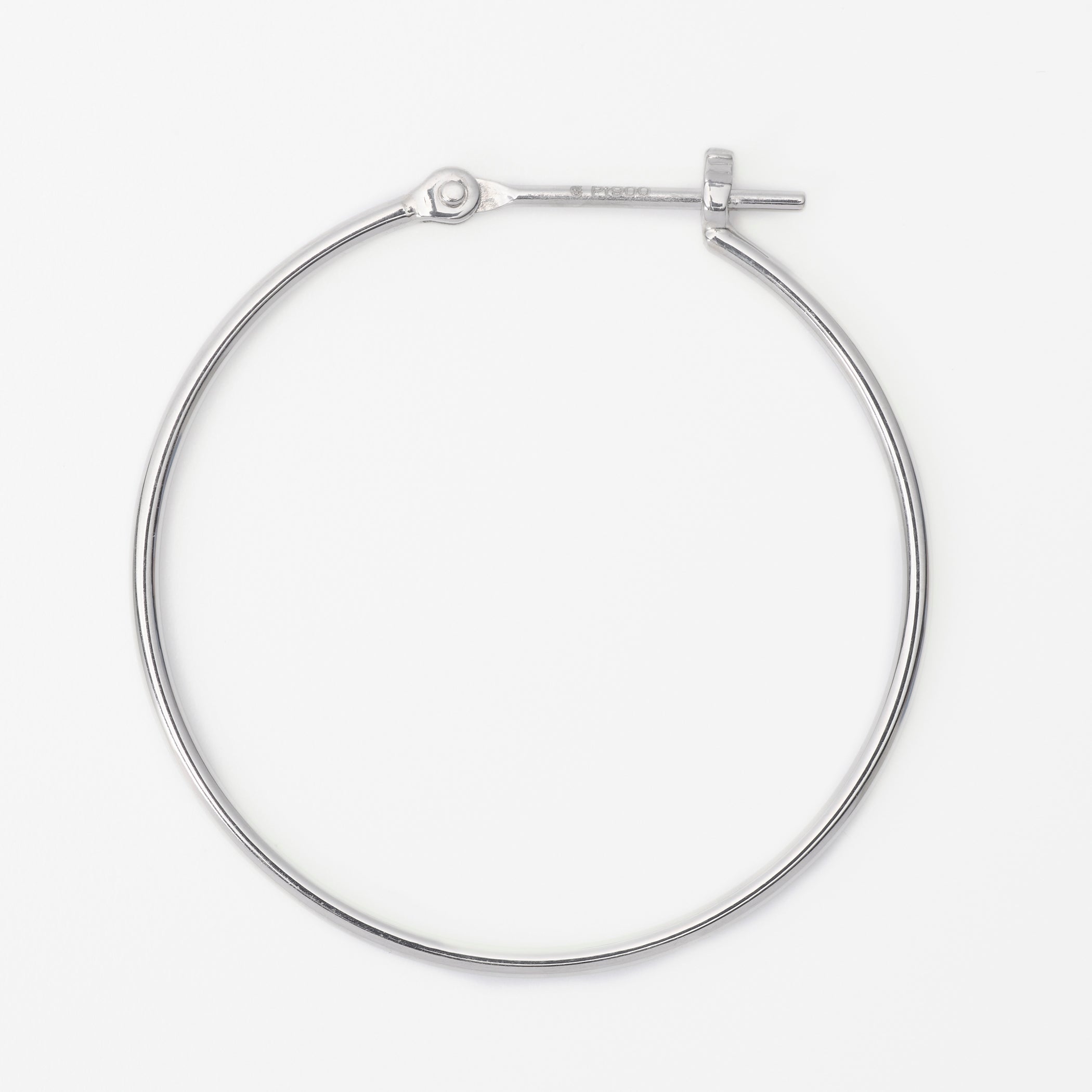 プラチナ フープ ピアス(25mm)