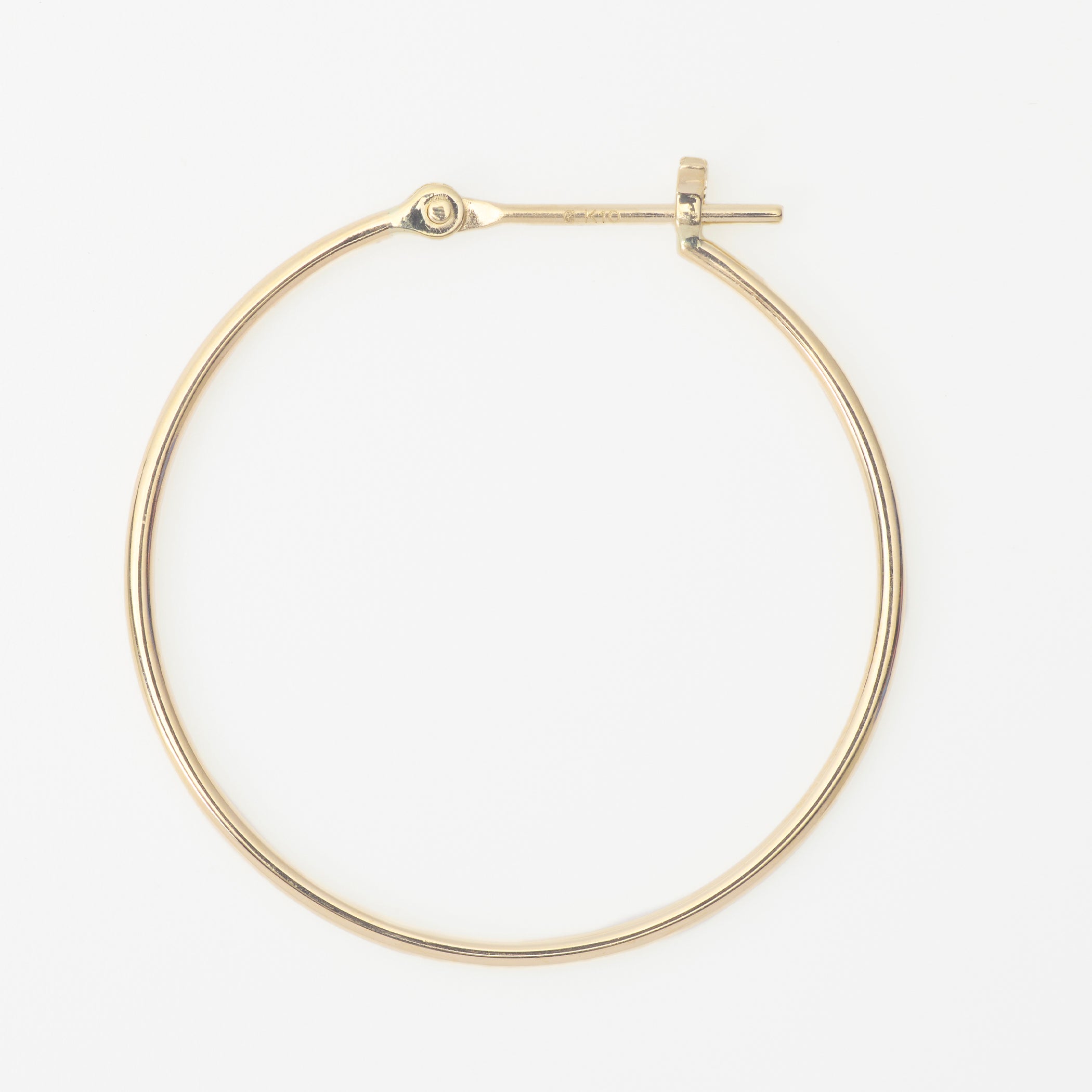 K10 イエローゴールド フープ ピアス(25mm)