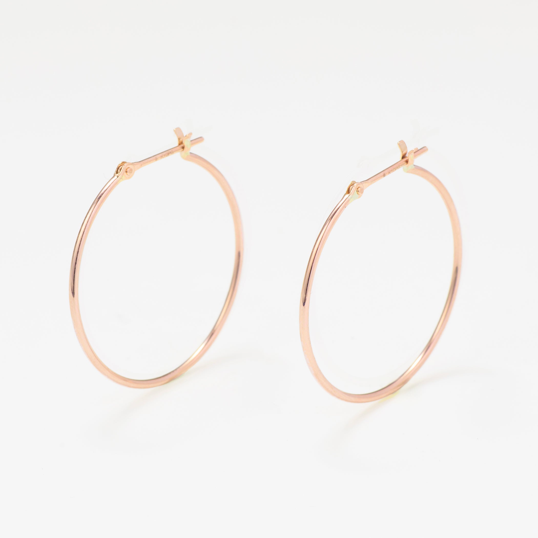 K10 ピンクゴールド フープ ピアス(25mm)