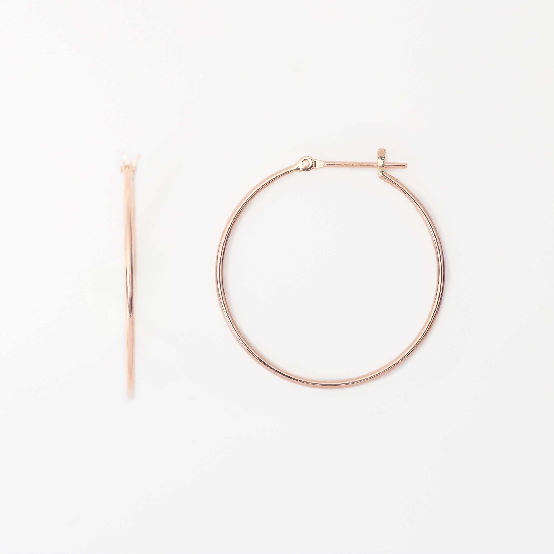 K10 ピンクゴールド フープ ピアス(25mm)