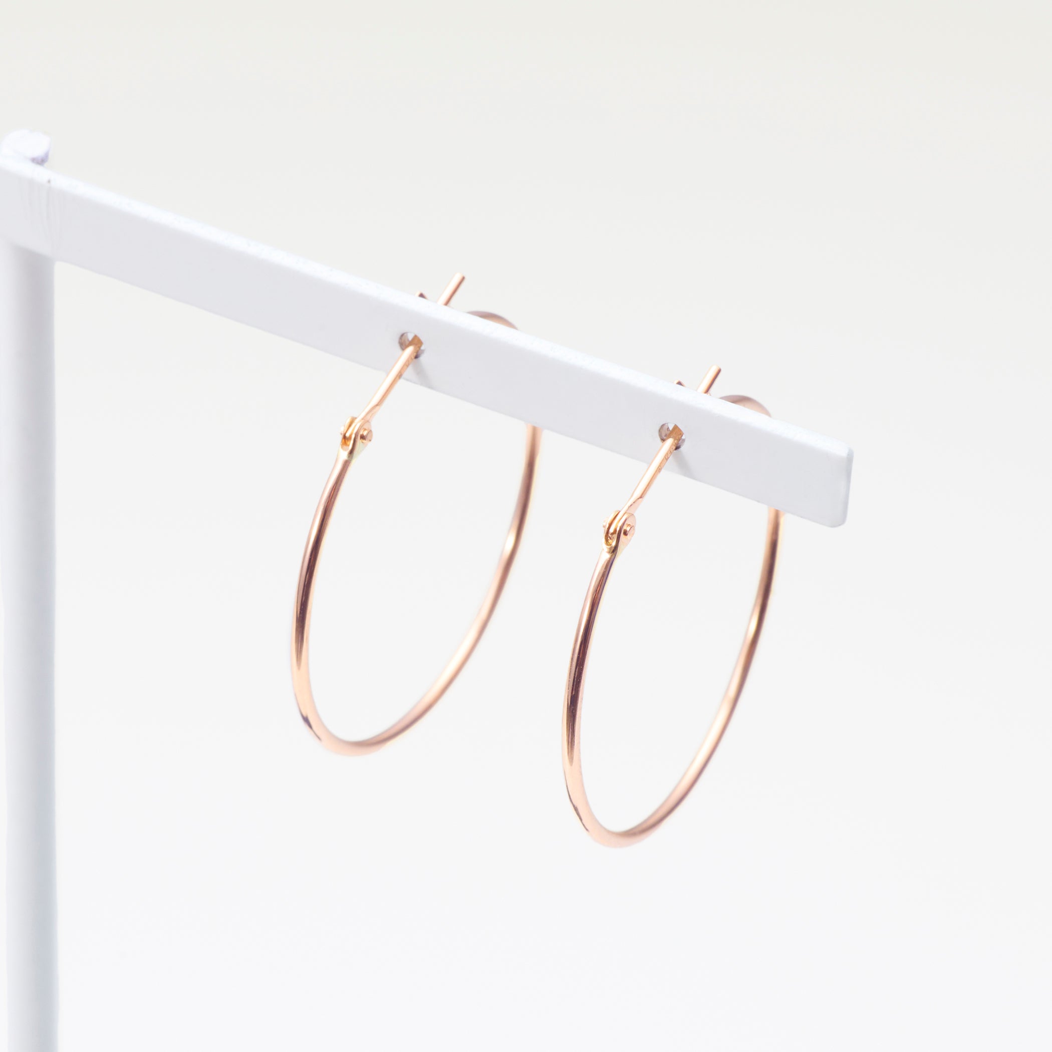 K10 ピンクゴールド フープ ピアス(25mm)