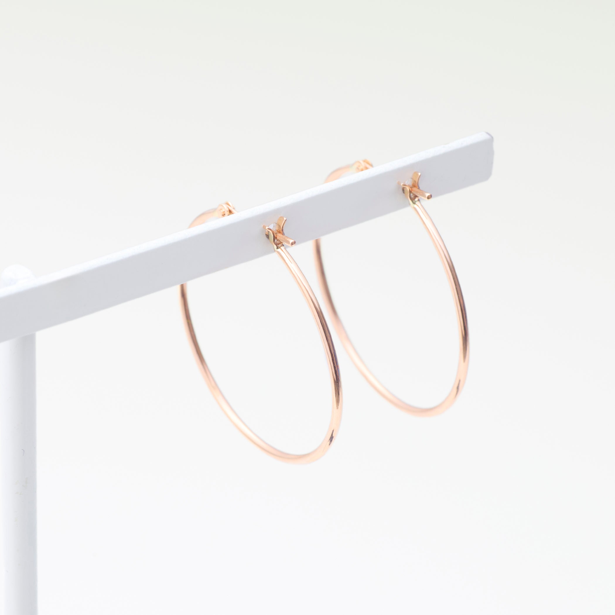 K10 ピンクゴールド フープ ピアス(25mm)