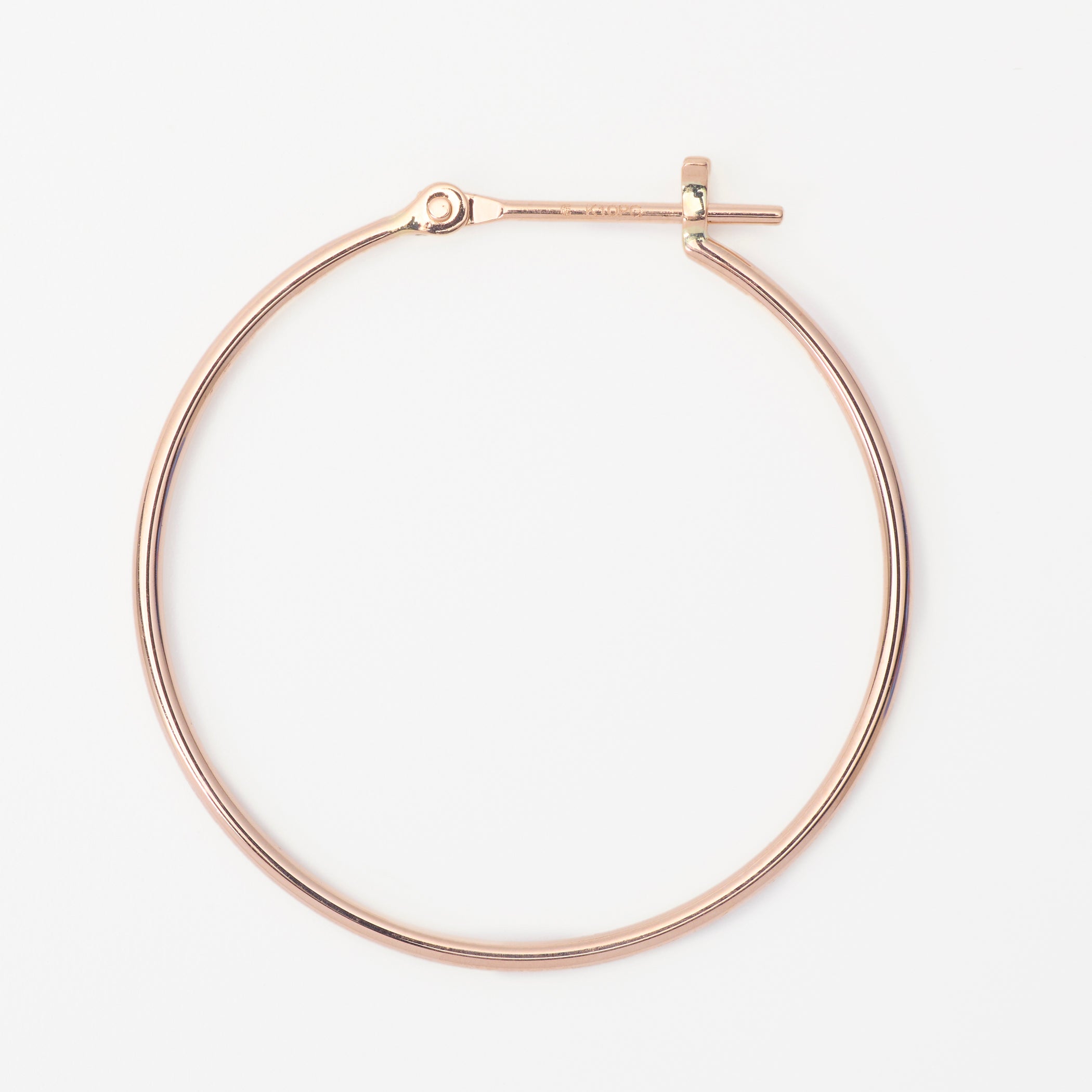 K10 ピンクゴールド フープ ピアス(25mm)