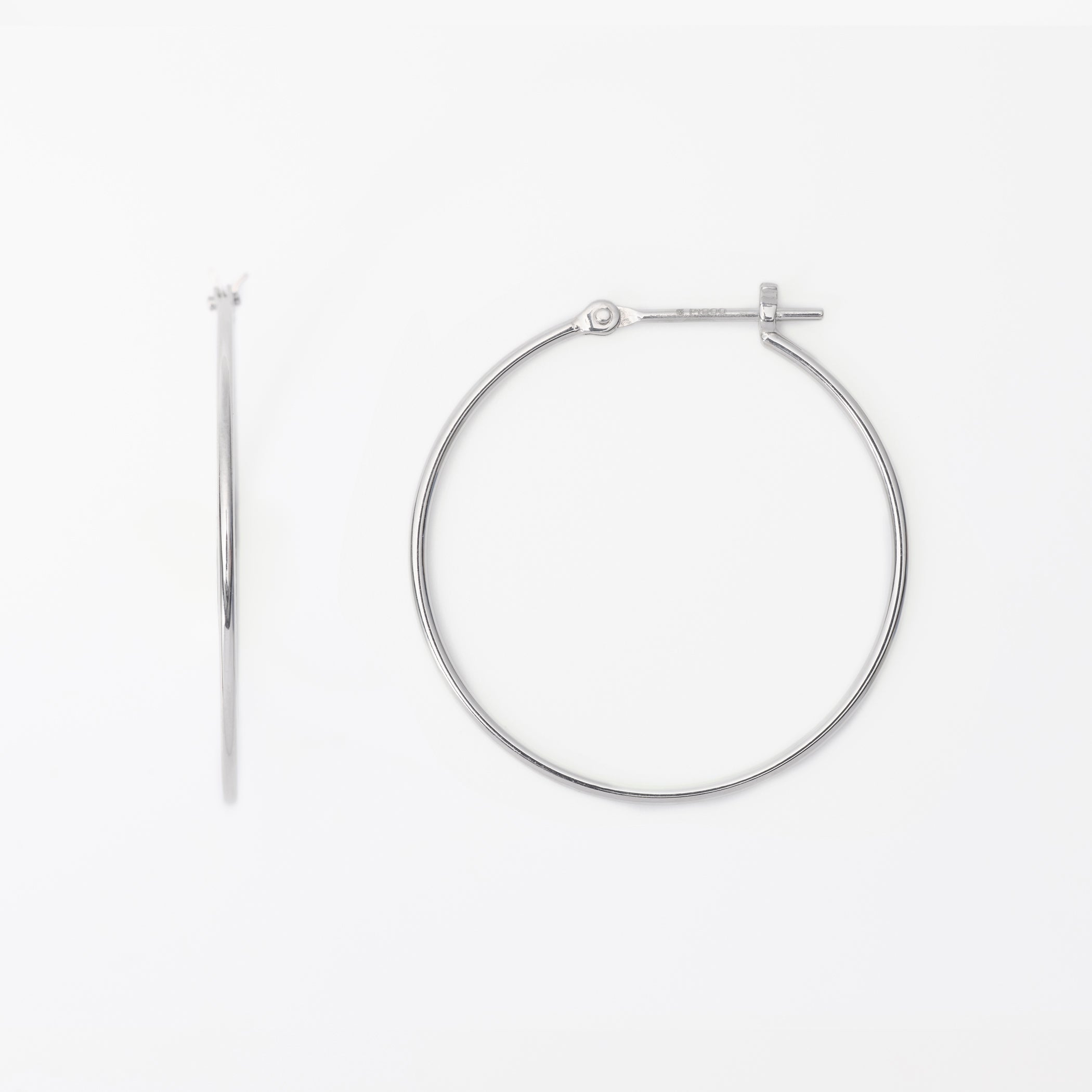 プラチナ フープ ピアス(30mm)