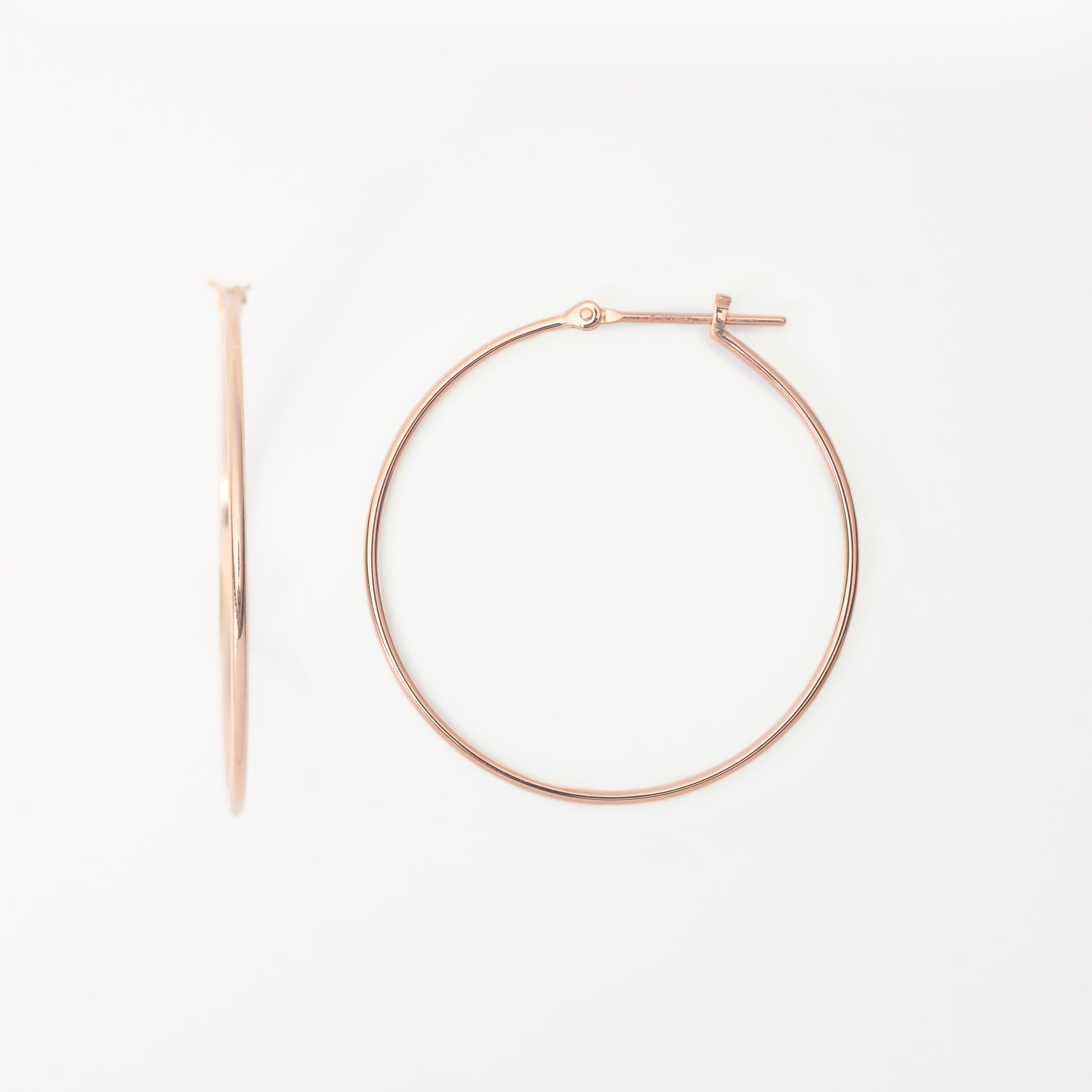 K18 ピンクゴールド フープ ピアス(30mm)