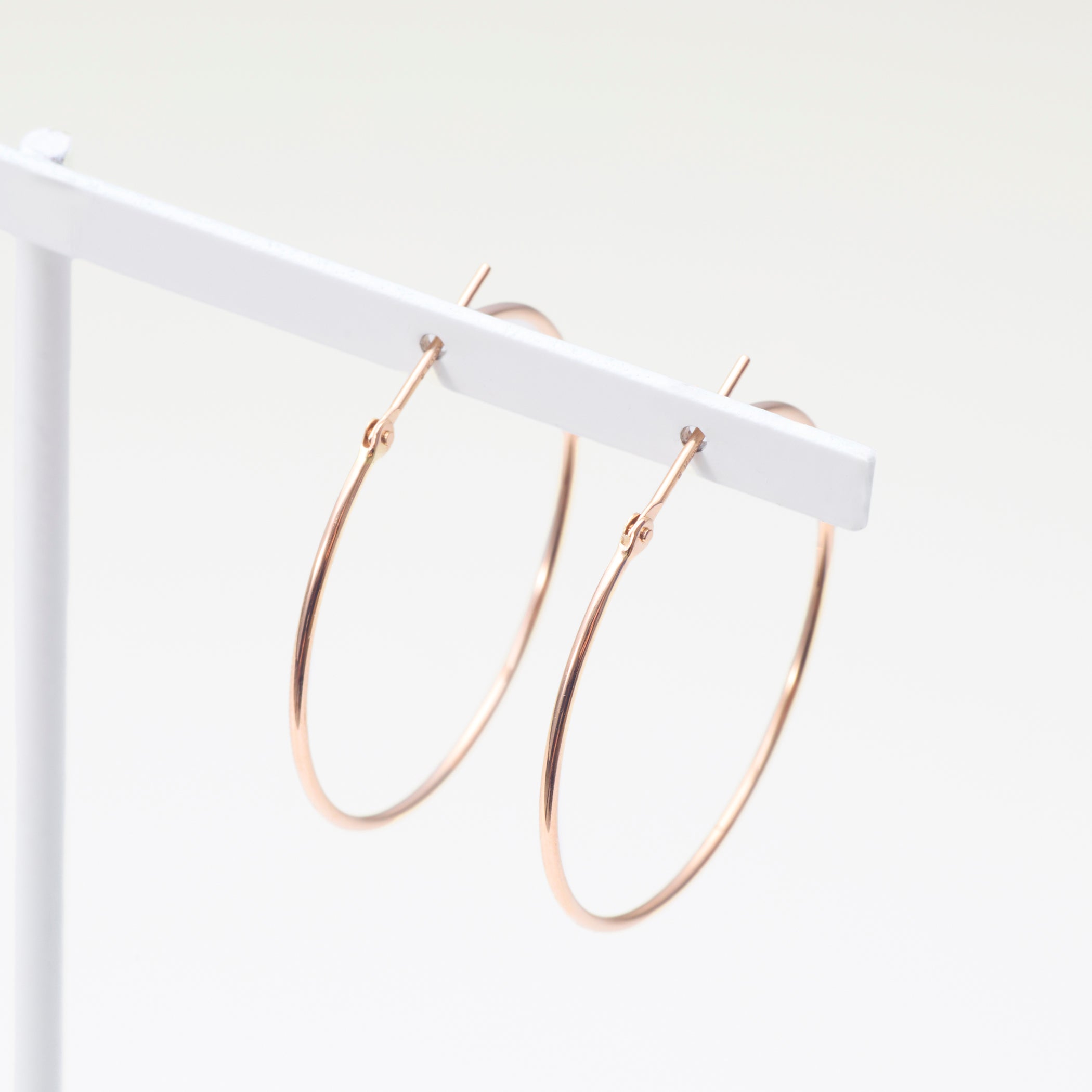 K18 ピンクゴールド フープ ピアス(30mm)