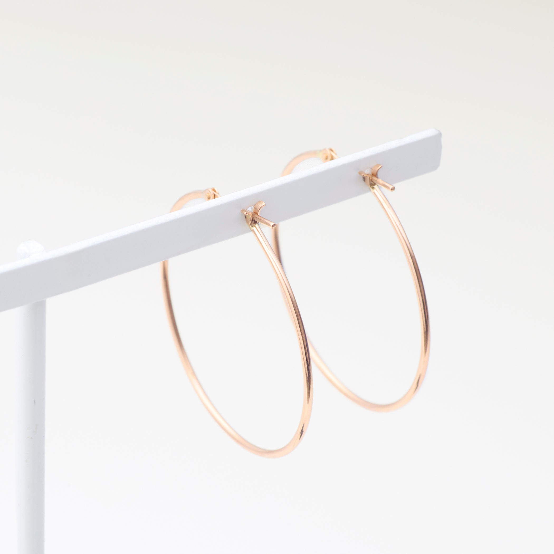 K18 ピンクゴールド フープ ピアス(30mm)