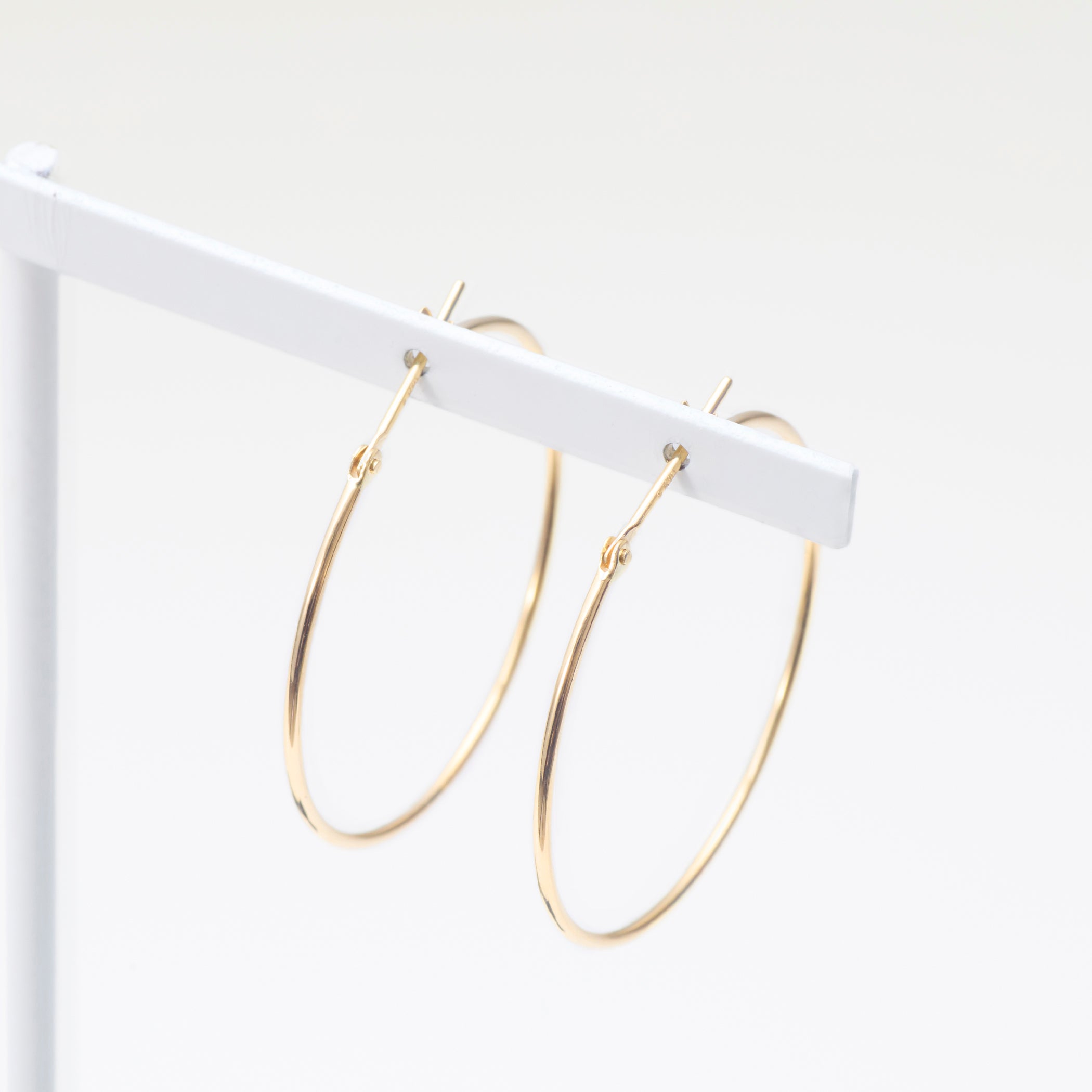 K10 イエローゴールド フープ ピアス(30mm)