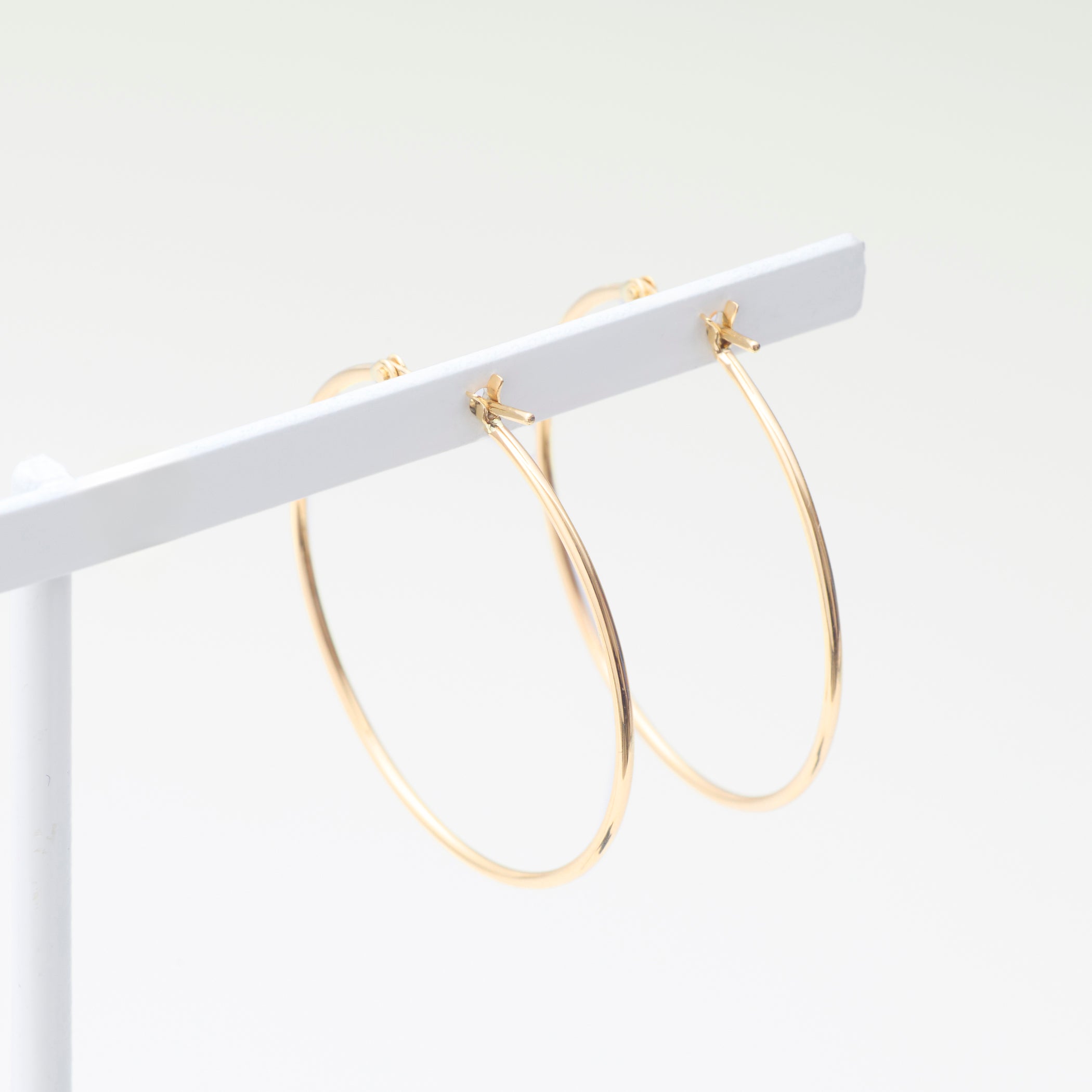 K10 イエローゴールド フープ ピアス(30mm)