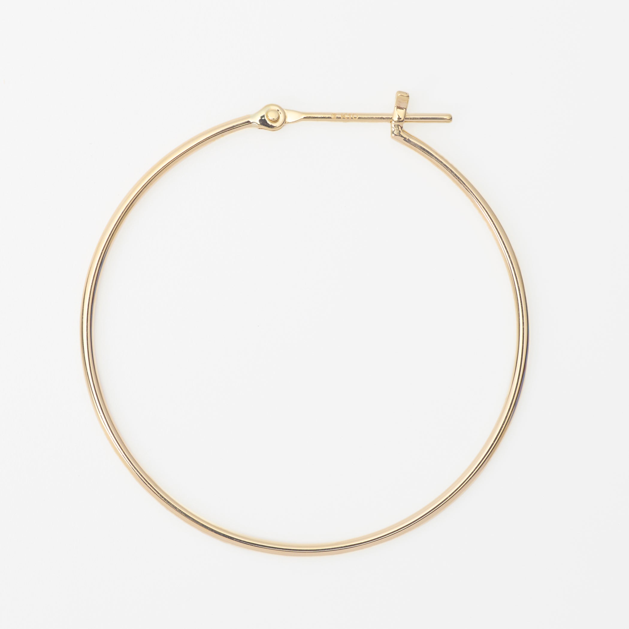 K10 イエローゴールド フープ ピアス(30mm)