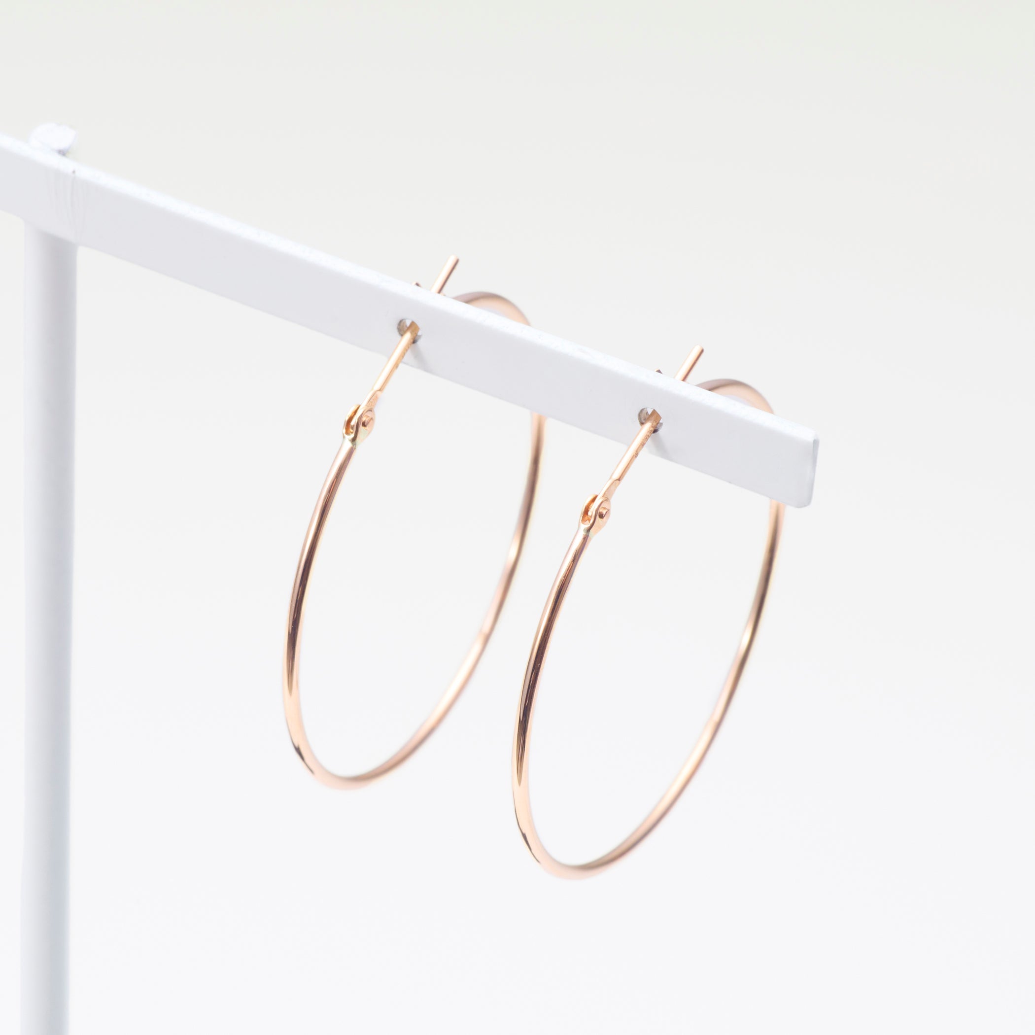 K10 ピンクゴールド フープ ピアス(30mm)