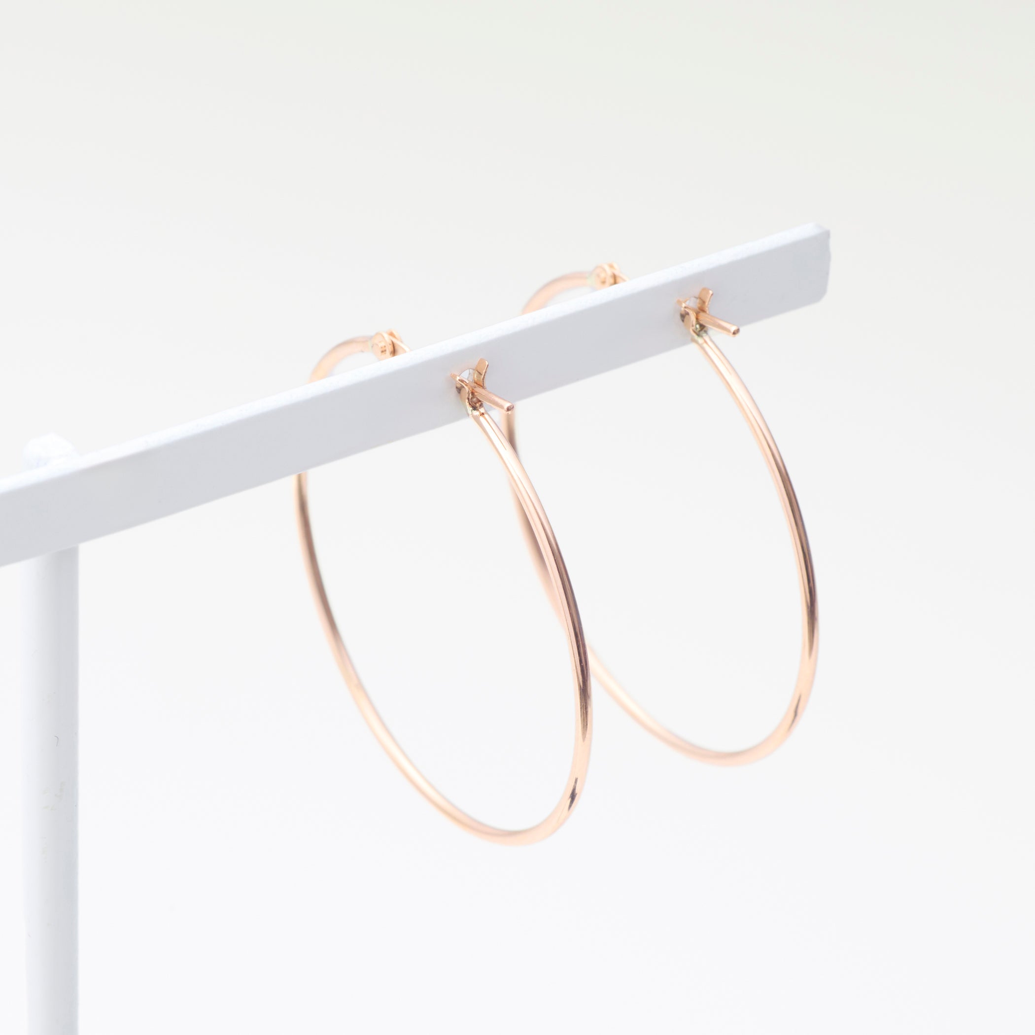 K10 ピンクゴールド フープ ピアス(30mm)