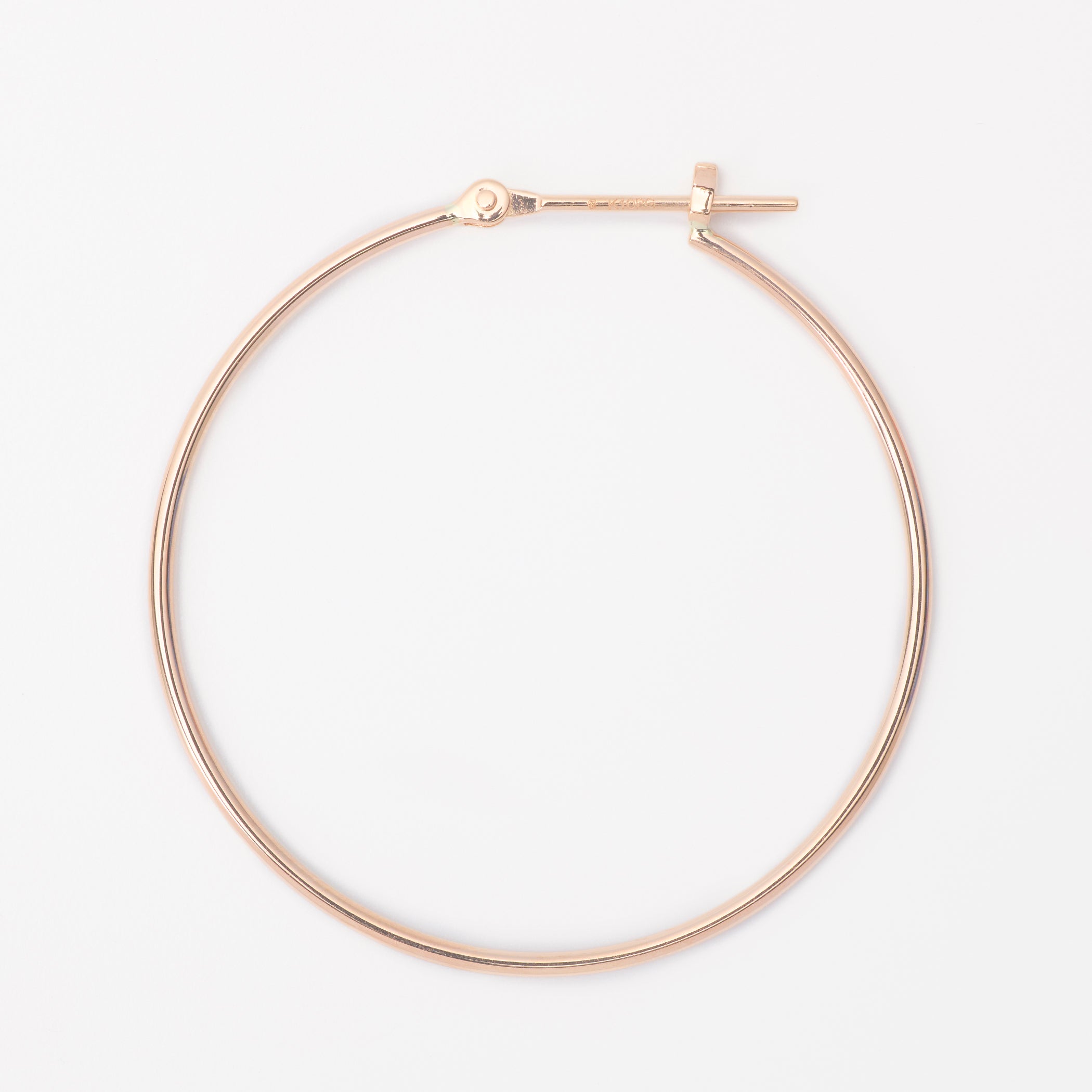 K10 ピンクゴールド フープ ピアス(30mm)