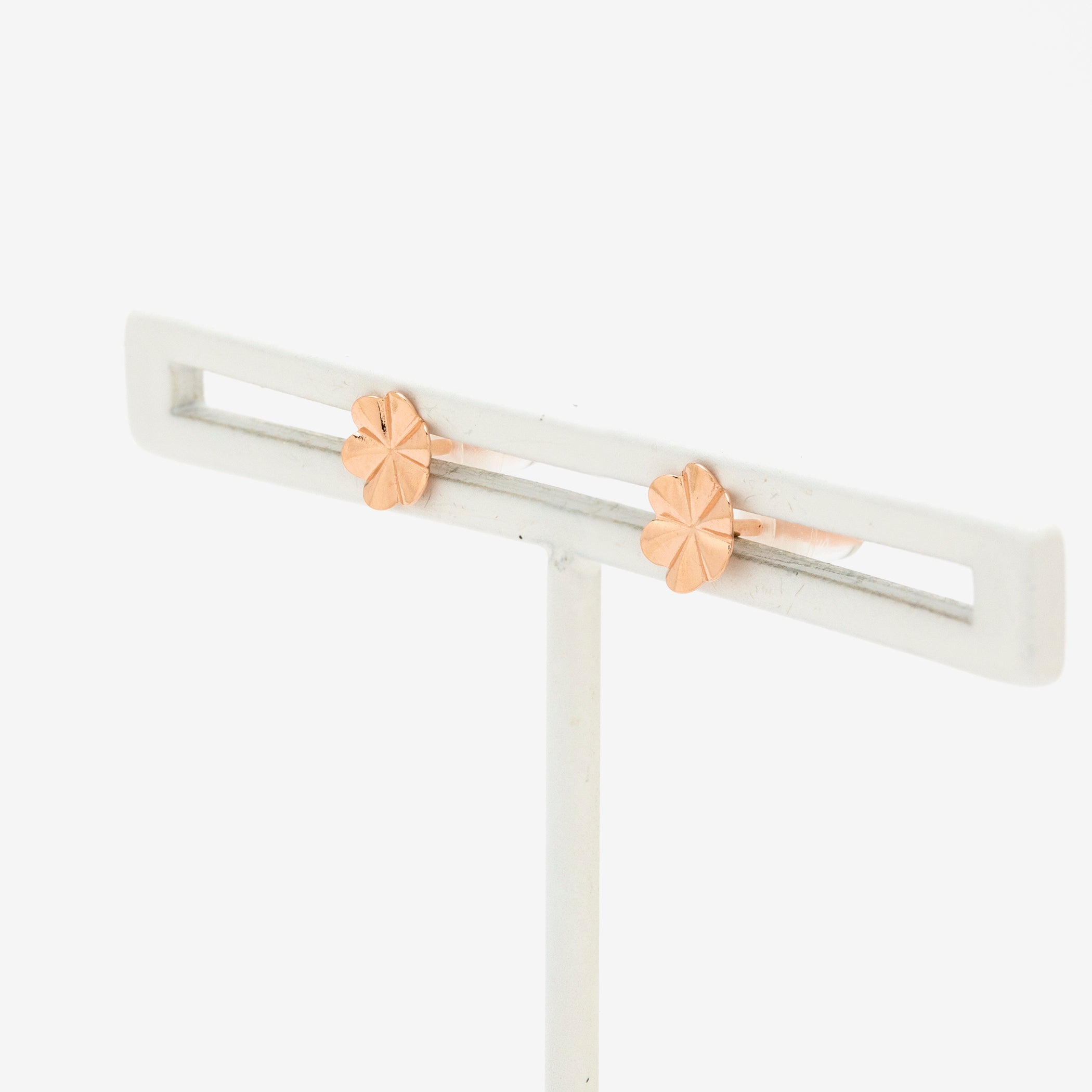 K10 ピンクゴールド フラワー ピアス