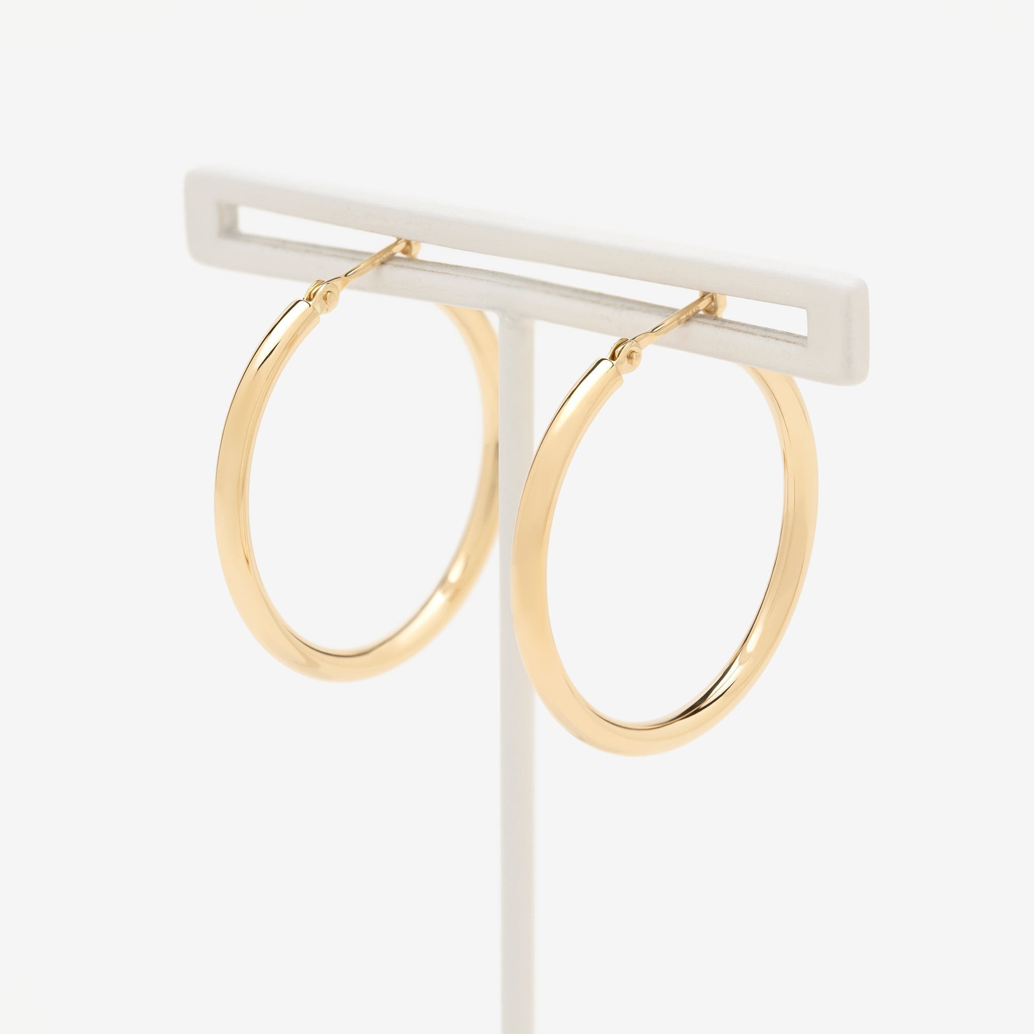 K18 イエローゴールド フープ ピアス